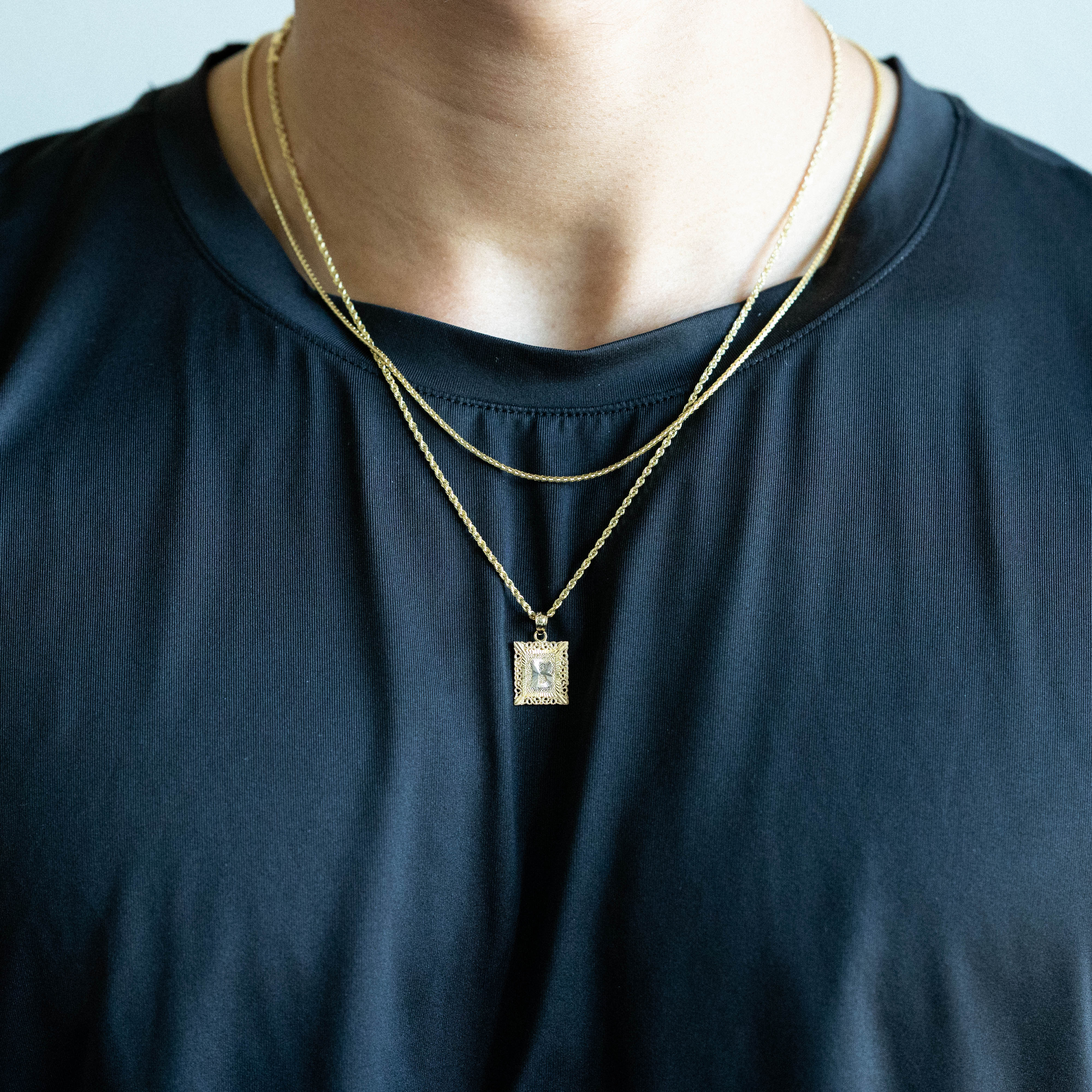 14K Gold Letter B Filigree Pendants | A-Z 14K Gold Pendants - Charlie & Co. Jewelry