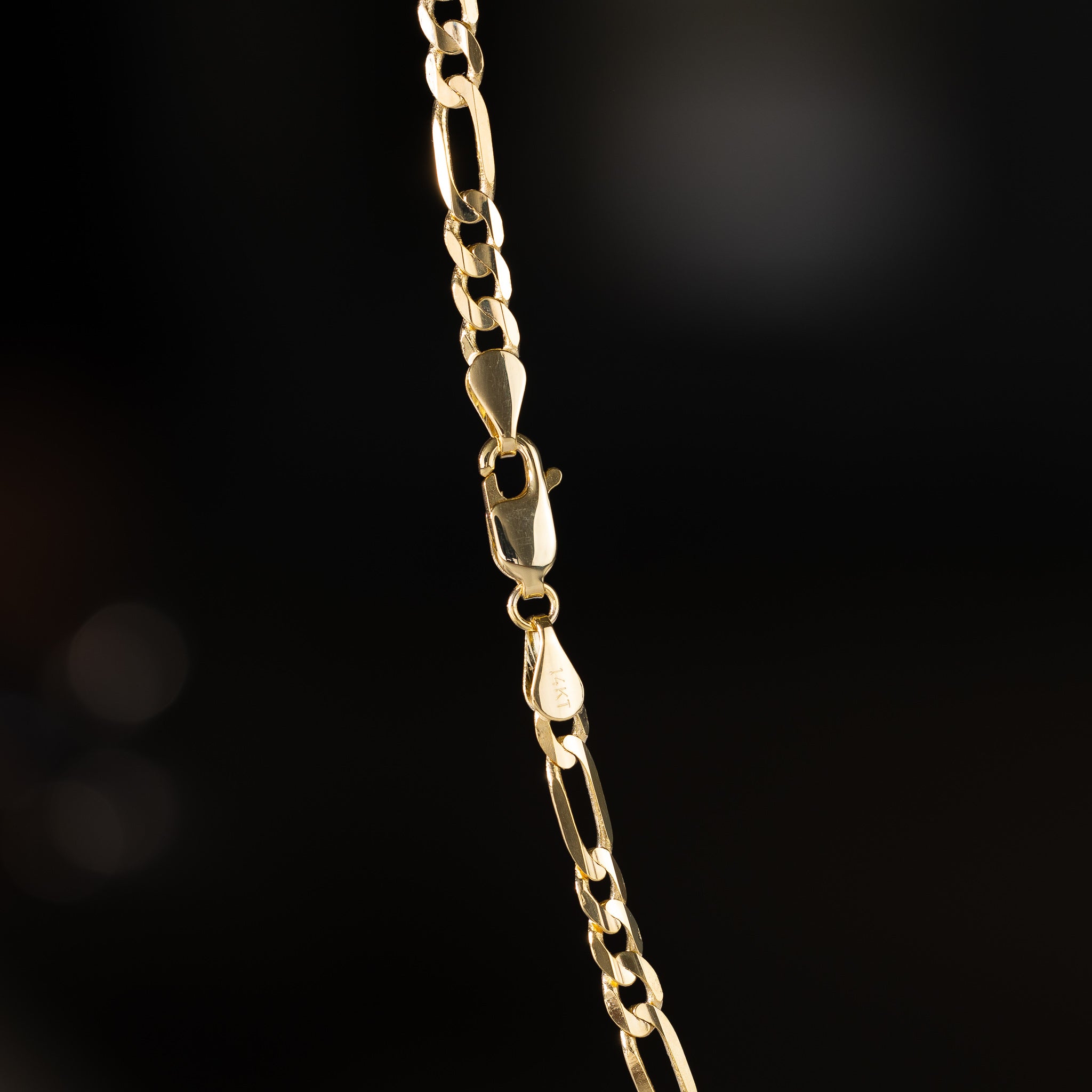 14k Gold 3.8mm Lightweight Figaro Chain - Model CH-0102