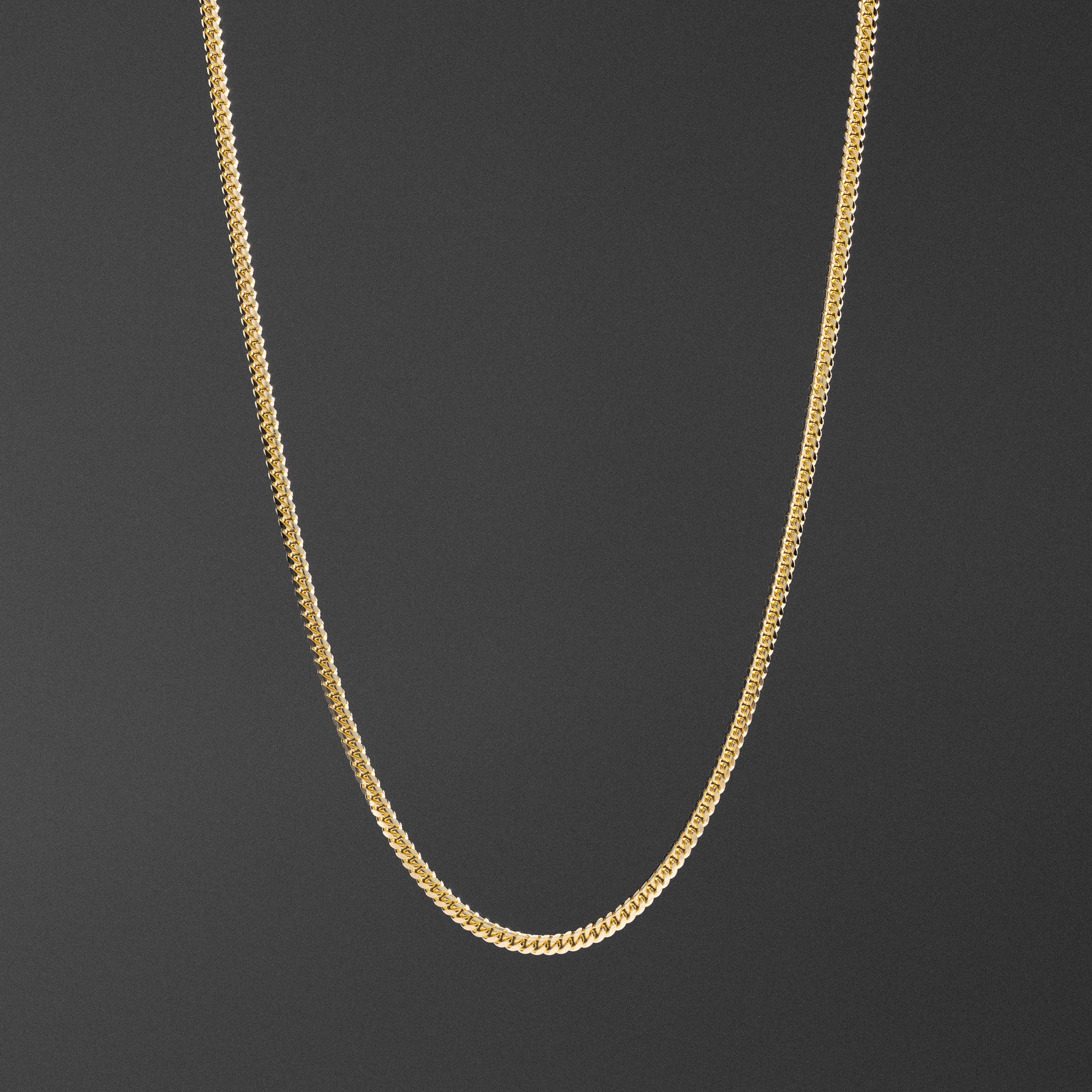 14k Gold 2.6mm Solid Miami Cuban Chain - Model CH-0521