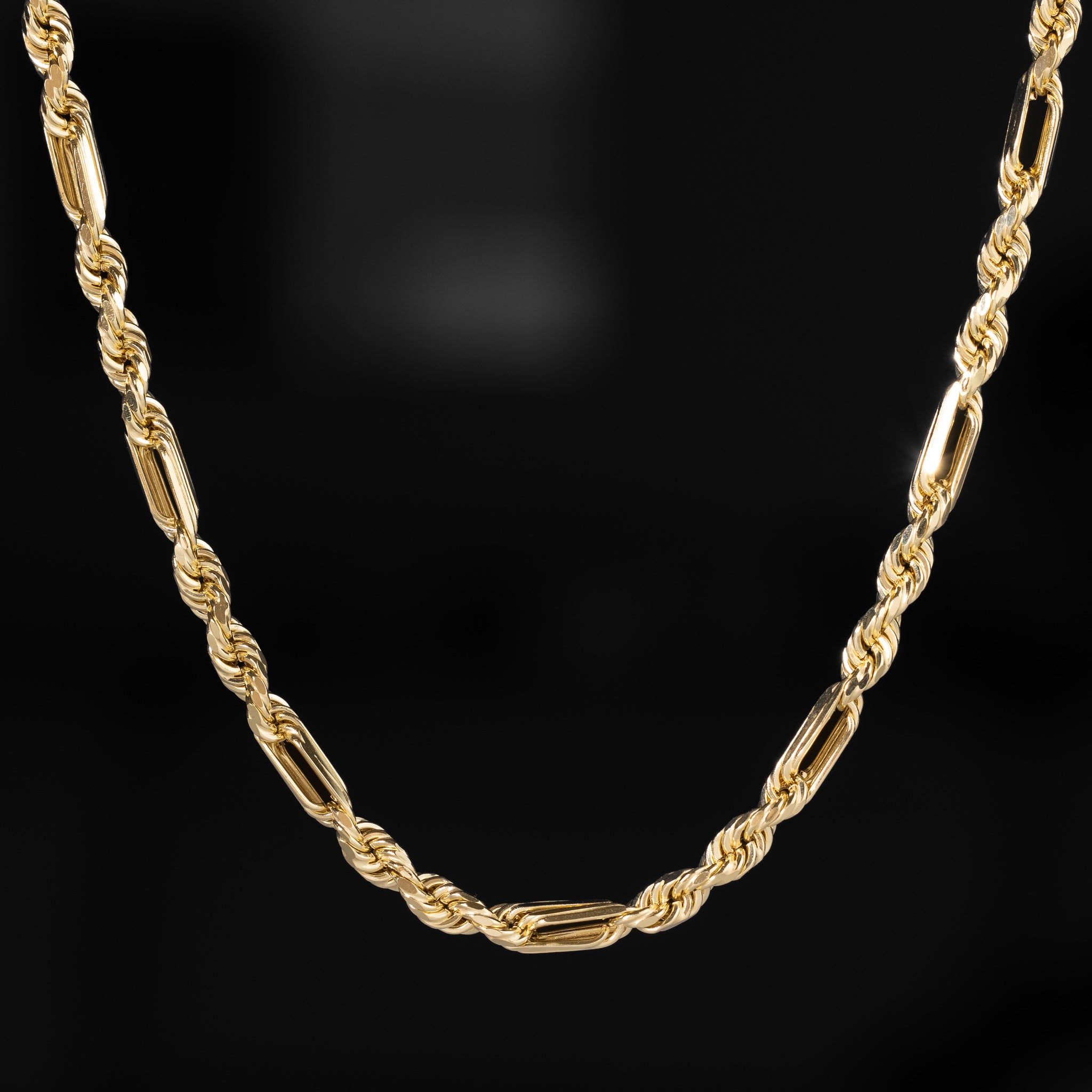 14k Gold 4mm Hollow Figaro Rope Chain - Model CH-0603