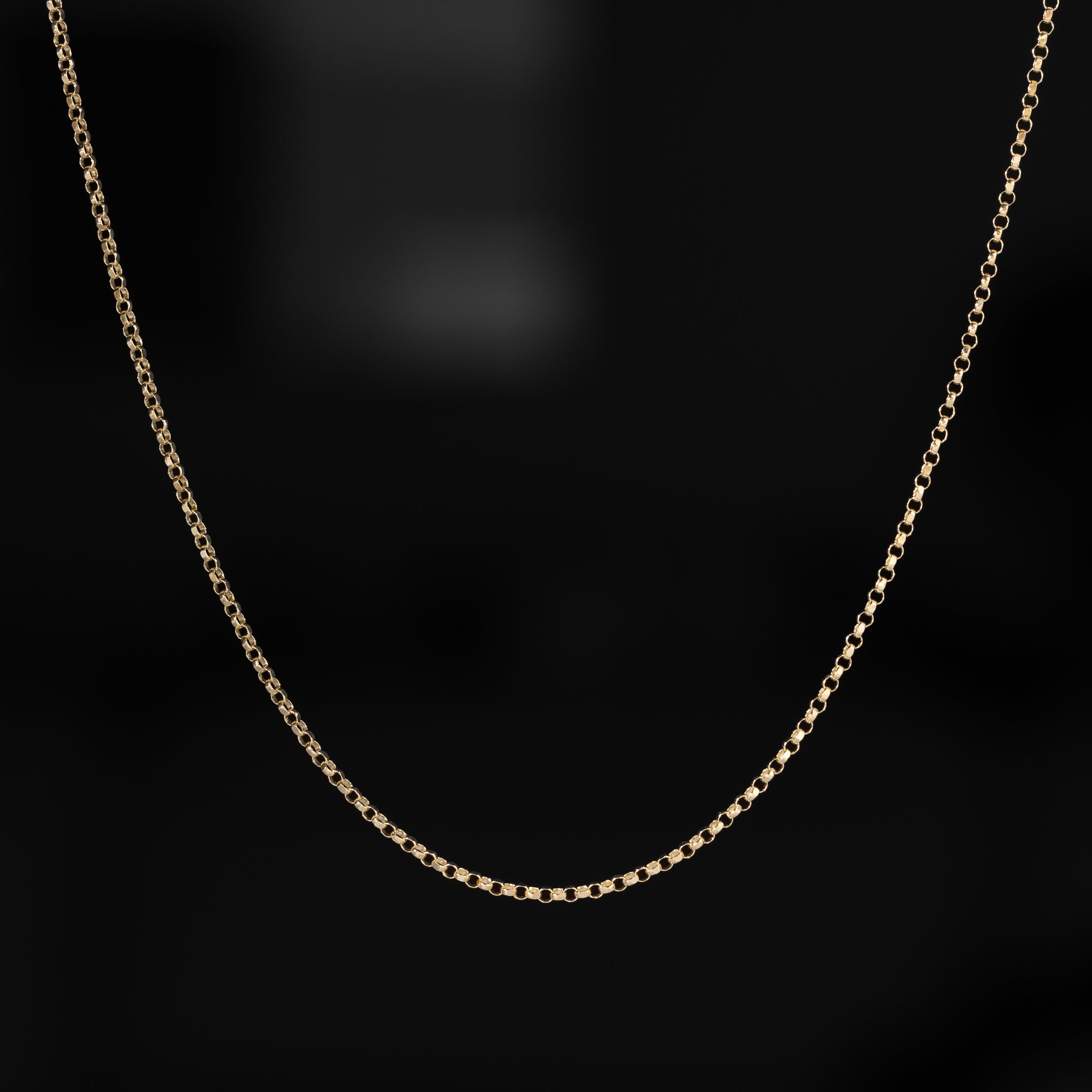 14K Gold 1.6mm Round Rolo Cable Chain - Model 0226
