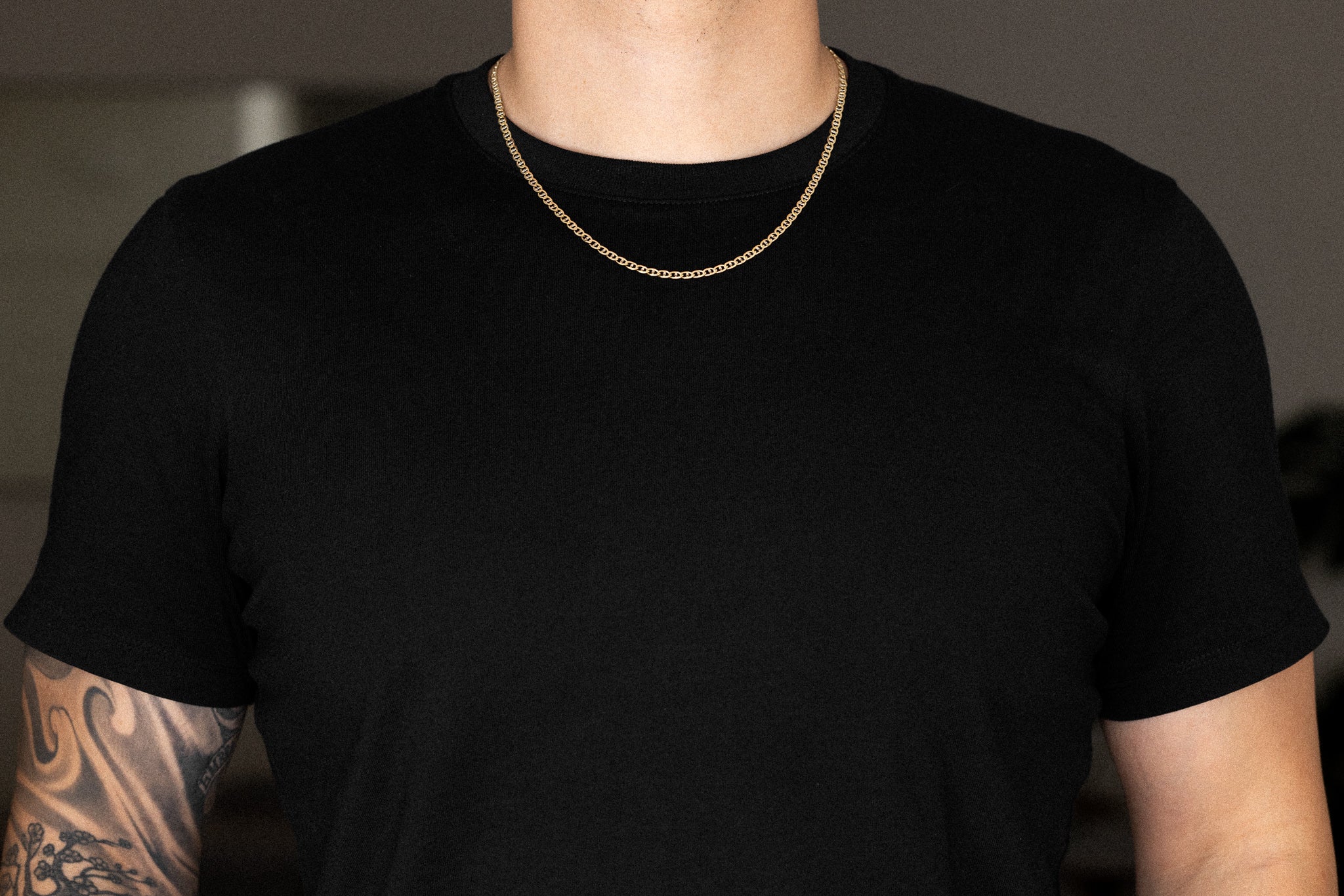 14k Gold 3.5mm Two-Tone Light Mariner Chain - Model CH-0641