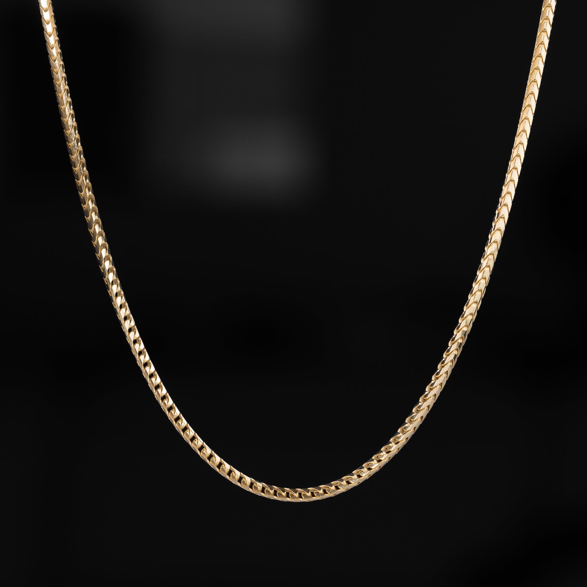 14K Gold 2.2mm Solid Italian Franco Chain - Model 0406