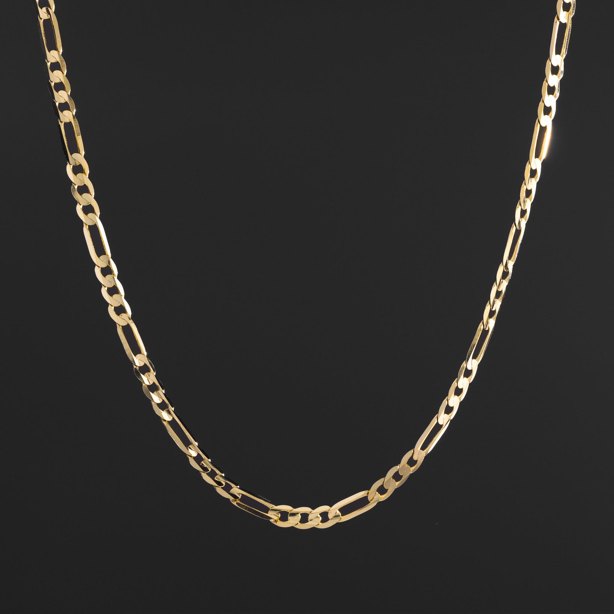 14k Gold 4.5mm Lightweight Figaro Chain - Model CH-0101