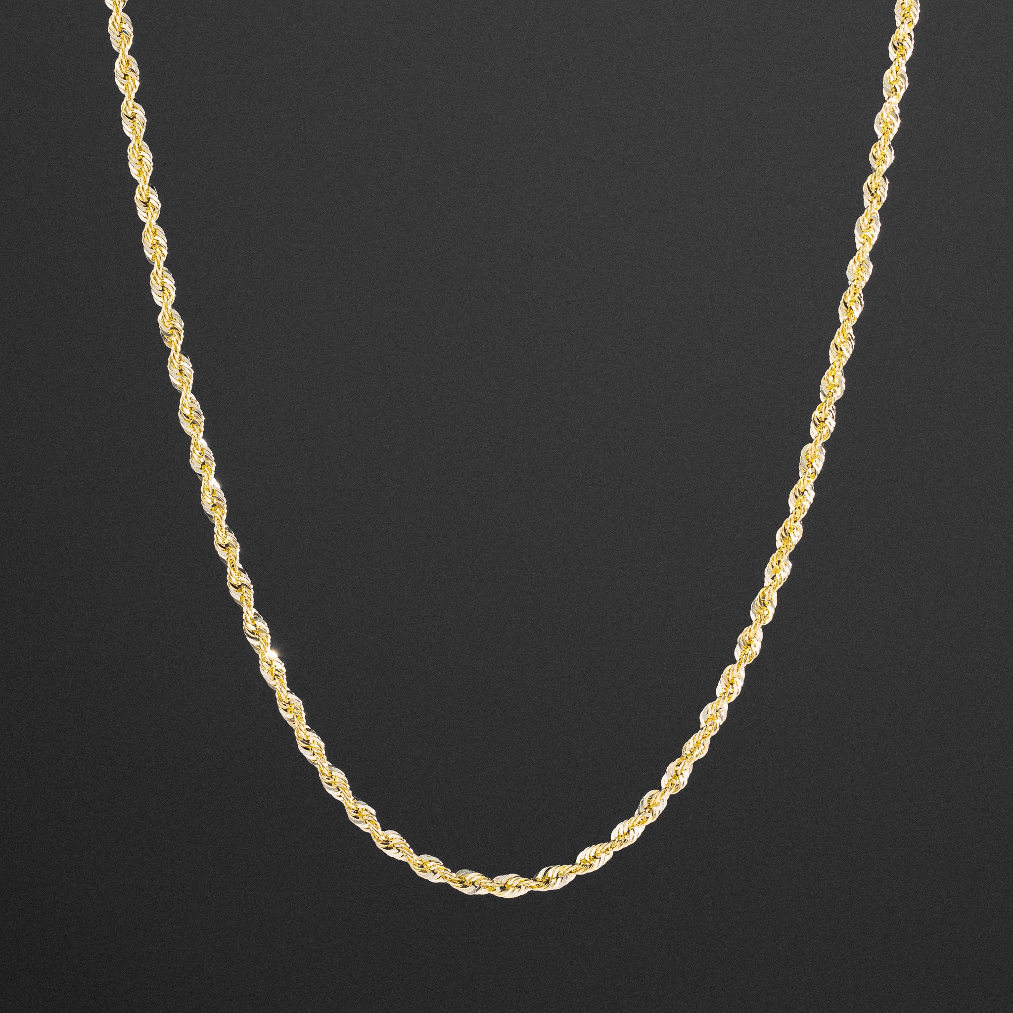 14k Gold 3.3mm French Hollow Rope Chain - Model CH-0529