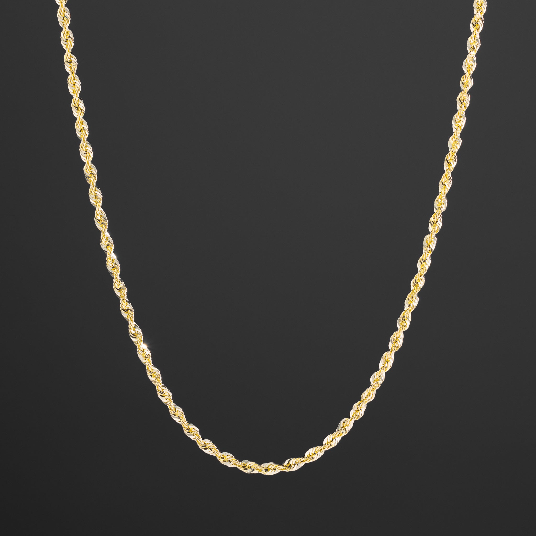 14k Gold 3.3mm French Hollow Rope Chain - Model CH-0529