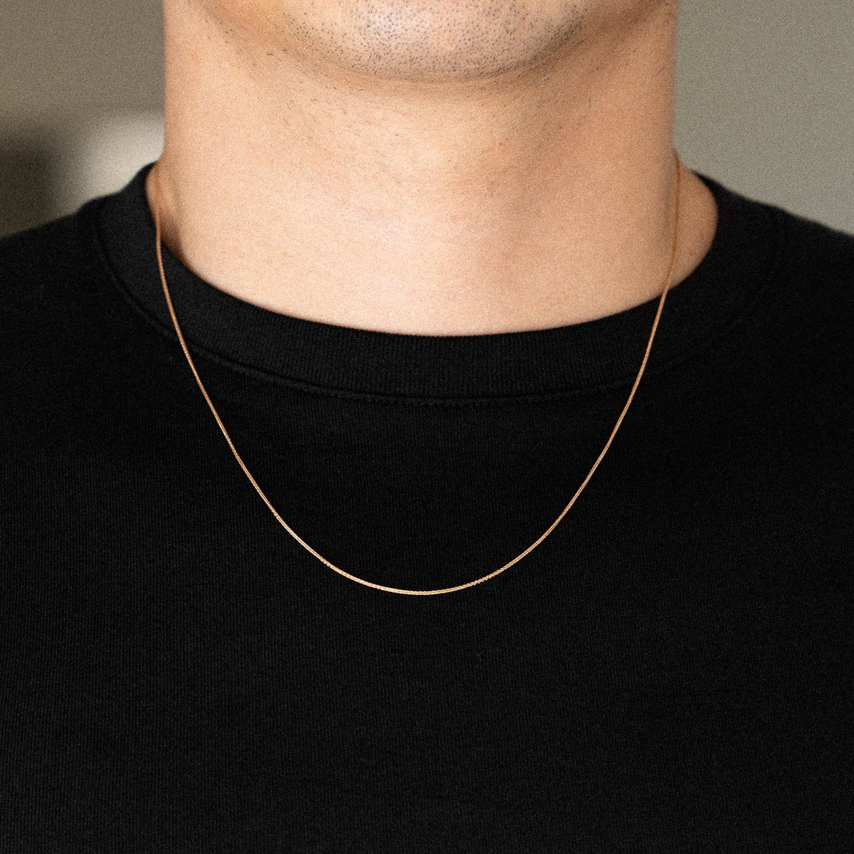 14k Rosegold Gold 0.9mm Round Wheat Chain - Model CH-0554