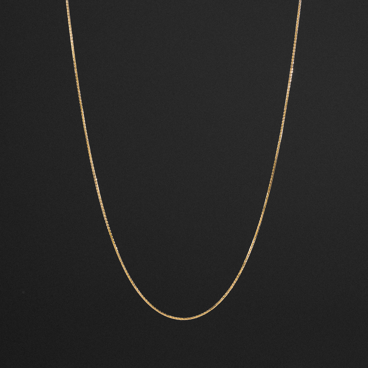 14K Gold 1mm Solid Wheat Link Chain - Model 0545