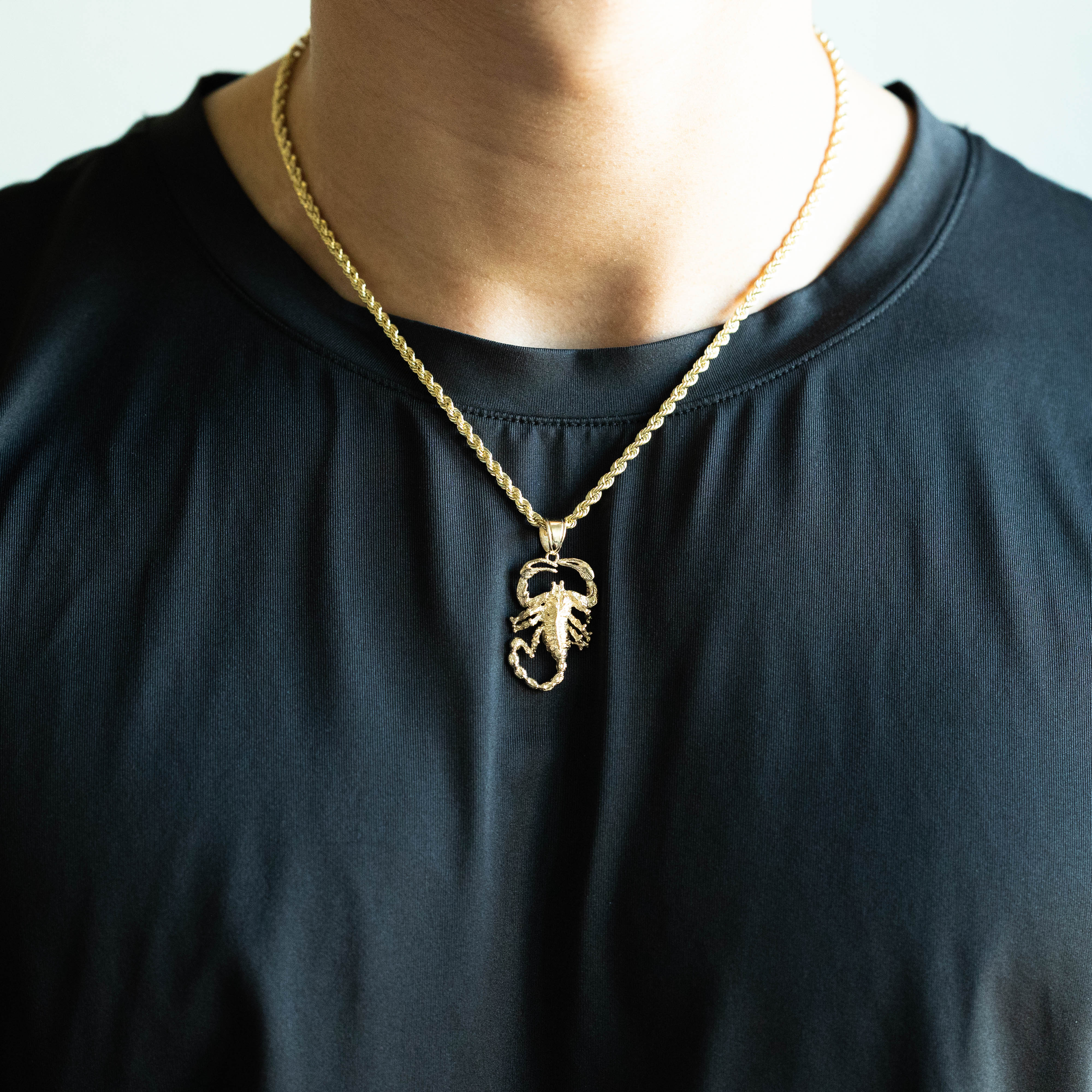 14K Gold Extra Large Open-Backed Scorpion Pendant Model-C2384