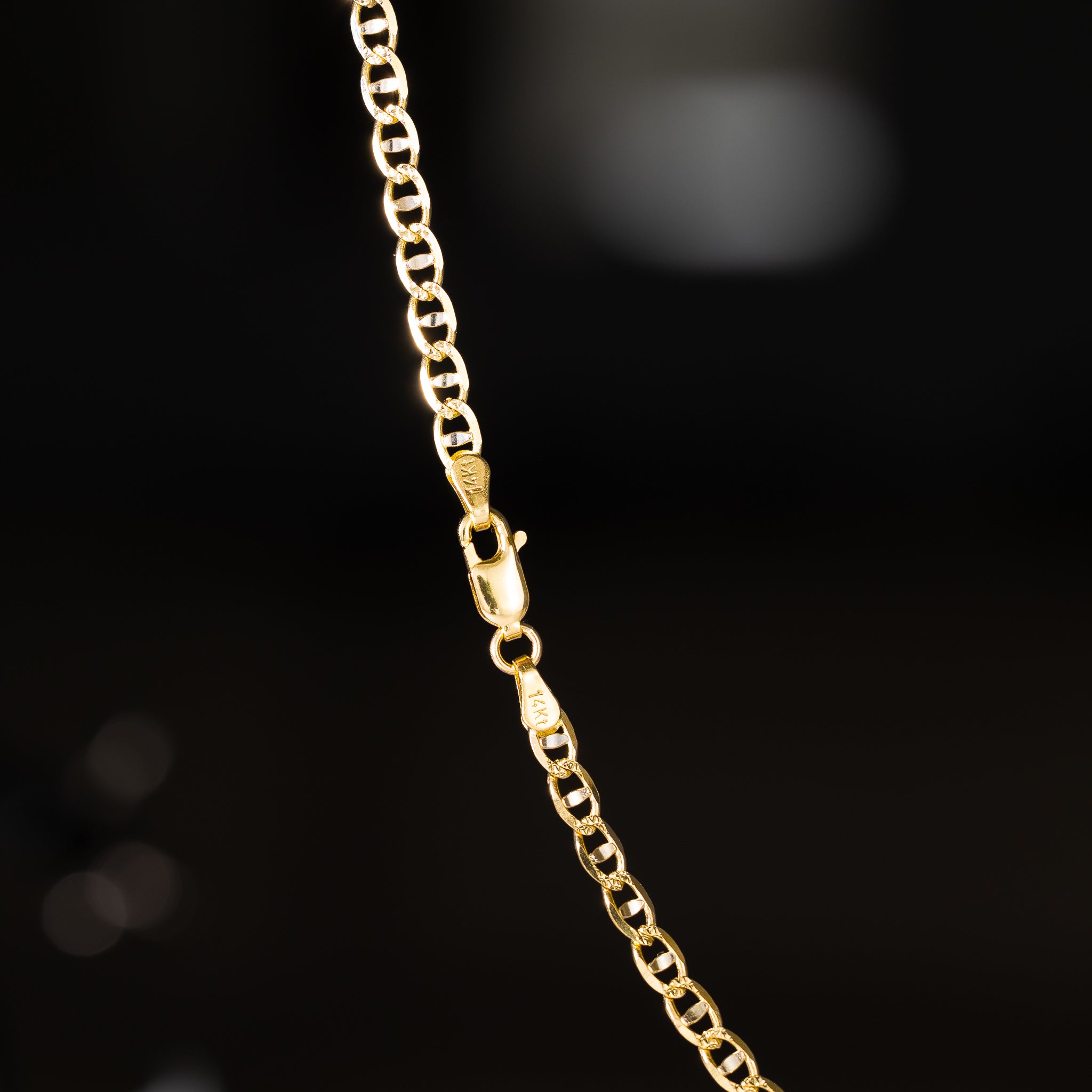 14k Gold 3.5mm Two-Tone Light Mariner Chain - Model CH-0641