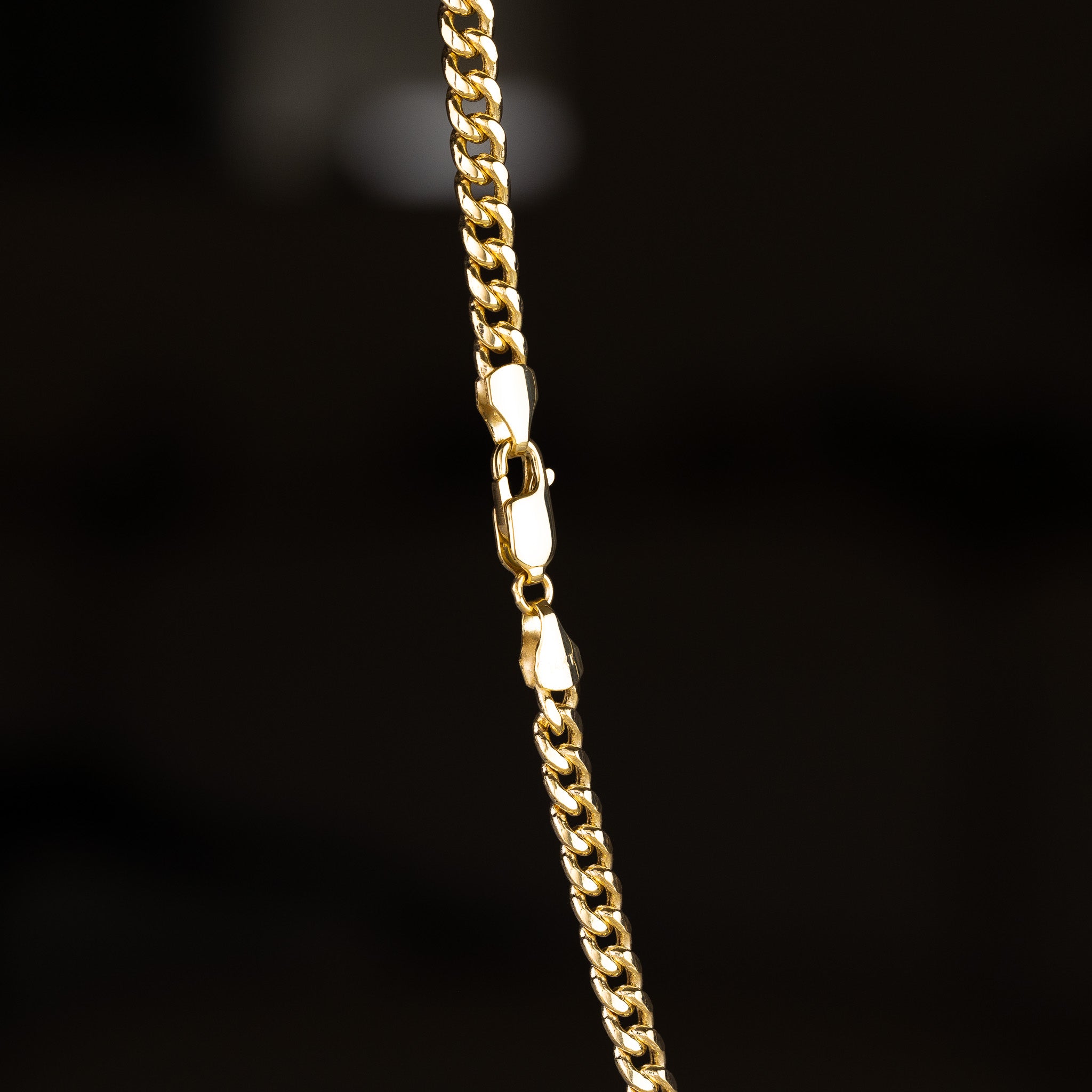 14K Gold 4.5mm Hollow Miami Cuban Chain - Model 0542