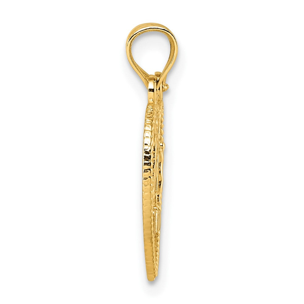 Charlie & Co Jewelry | 14k Polished Spanish Te Amo Our Lady Of Guadalupe And Crucifix Break-apart Heart Pendant - Model K10003
