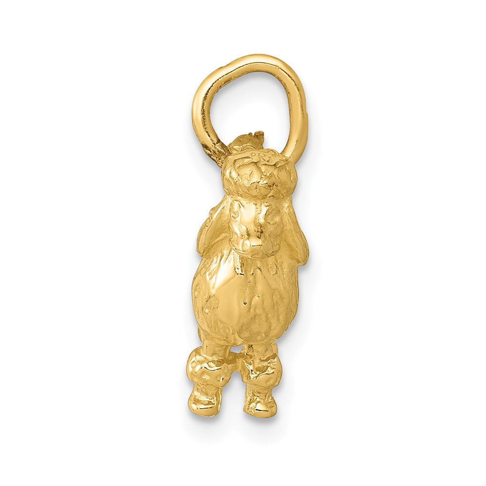 14K Gold 3-D Poodle Necklace Pendant - Charlie & Co. Jewelry