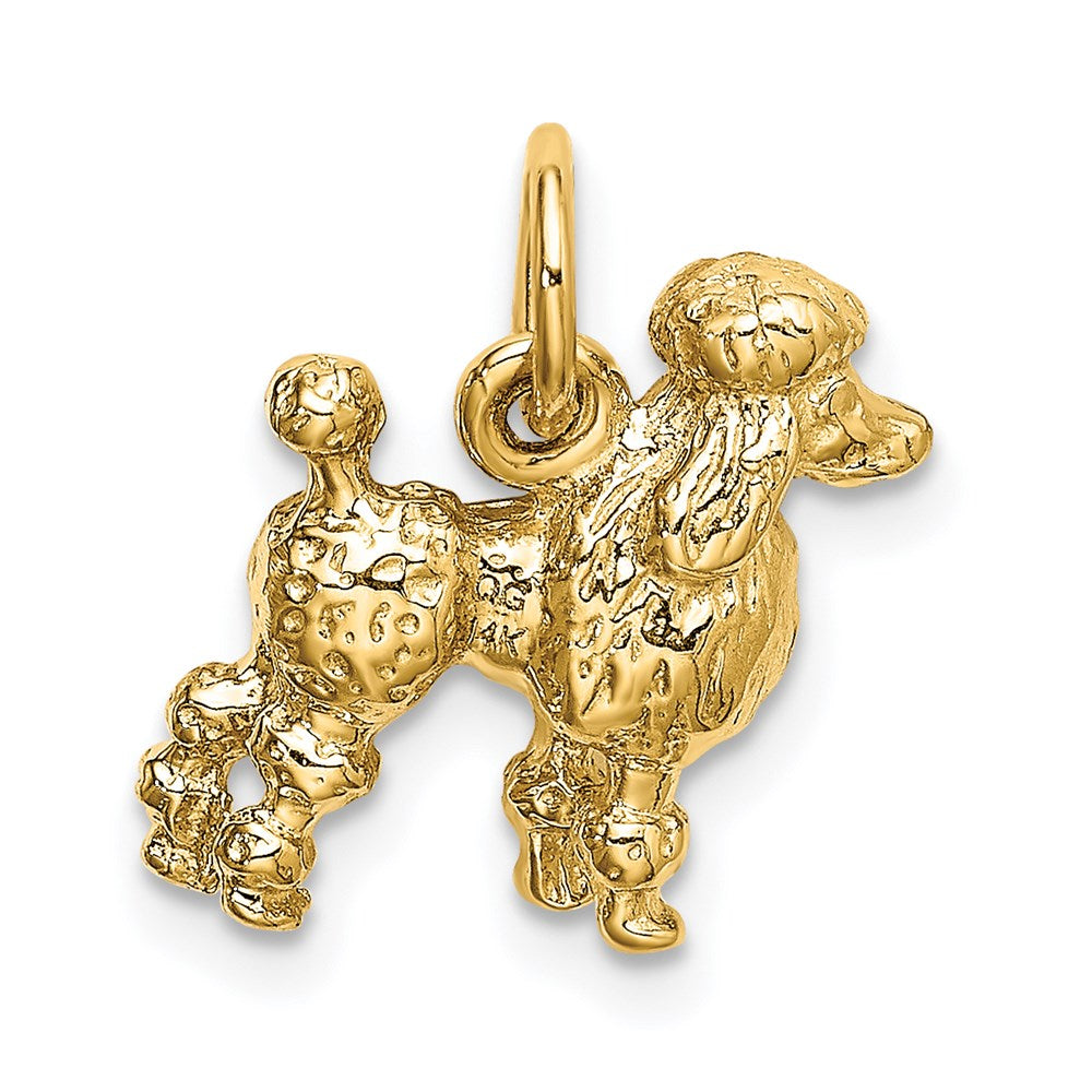 14K Gold 3-D Poodle Necklace Pendant - Charlie & Co. Jewelry