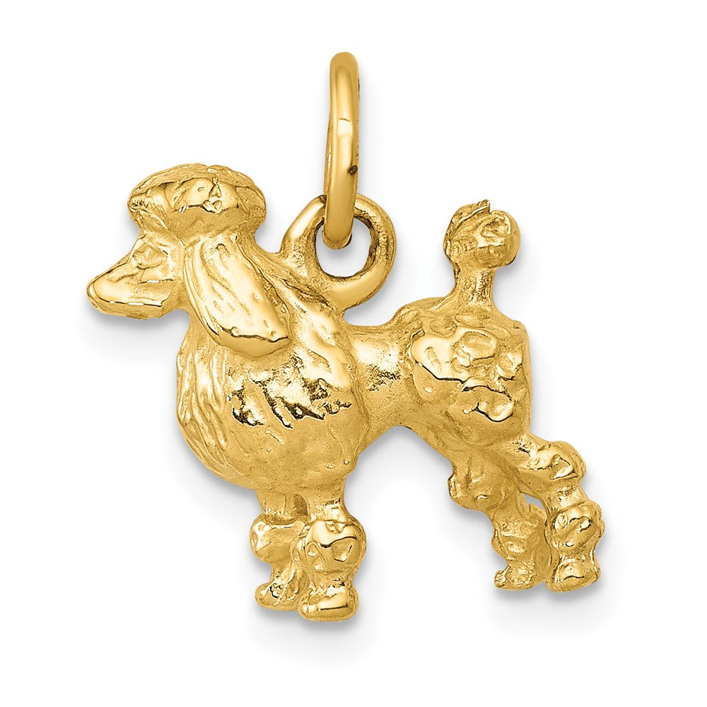 14K Gold 3-D Poodle Necklace Pendant - Charlie & Co. Jewelry