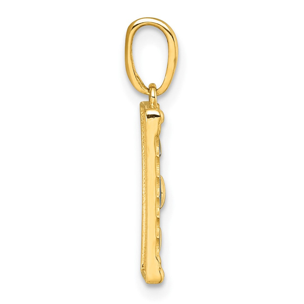 Charlie & Co Jewelry | 14k Polished Blue Enamel Moon Cycle Charm - Model K10038
