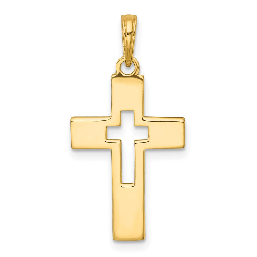 Charlie & Co Jewelry | 14k Polished Cut-out Latin Cross Charm - Model K10065