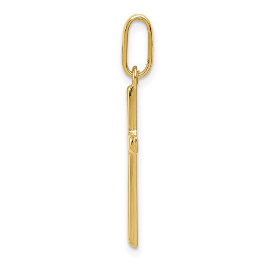 Gold Classic Plain Cross Pendant - Model K1171 - Charlie & Co. Jewelry