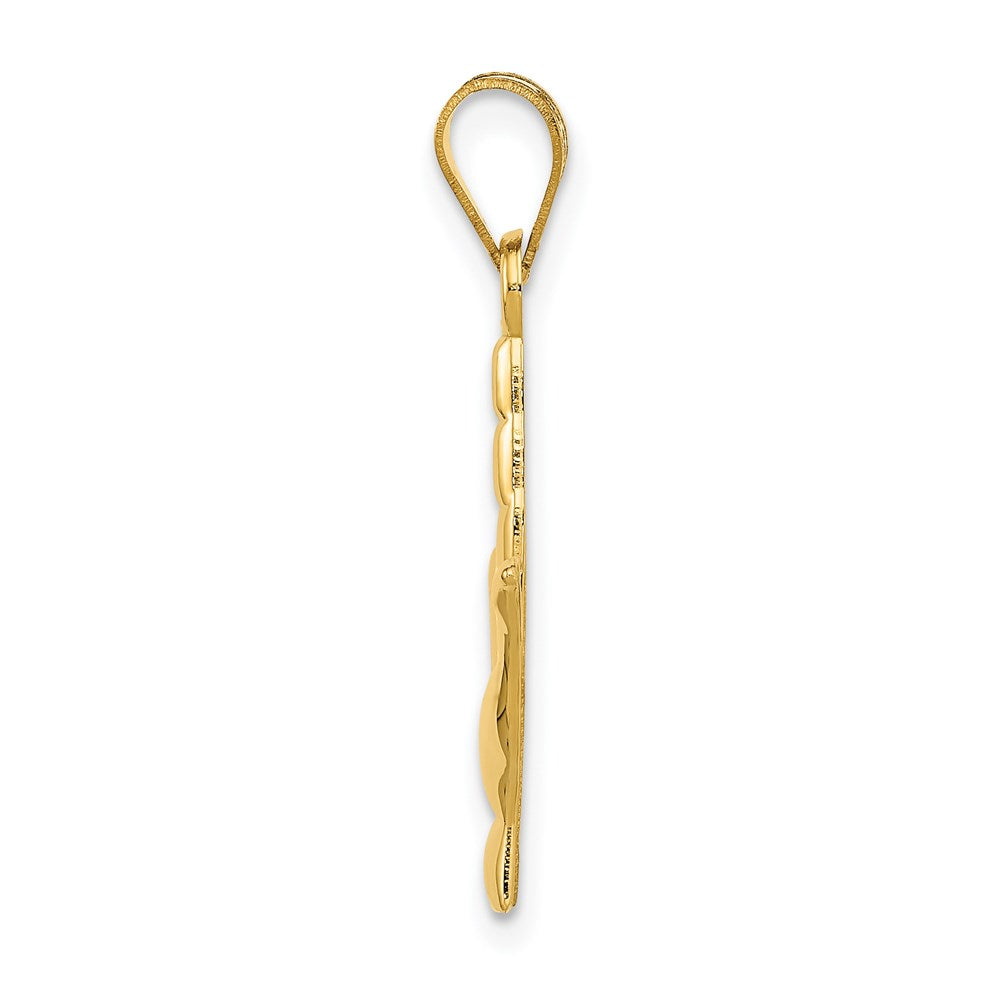 Gold Polished 'I Love You' Hand Gesture Pendant Model-K1742 - Charlie & Co. Jewelry