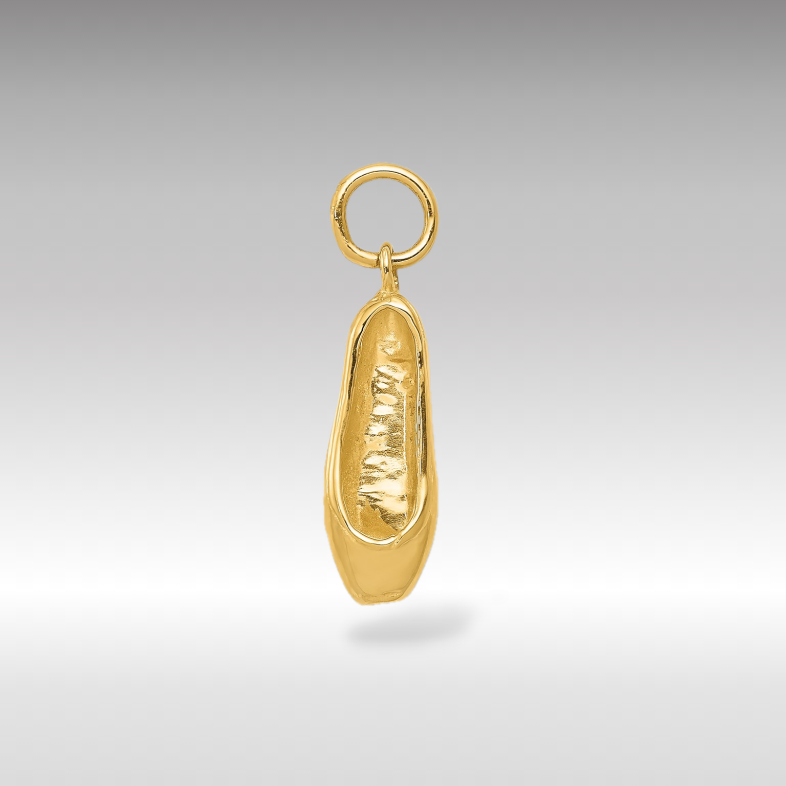 14k Gold 3D Ballet Slipper Pendant - Charlie & Co. Jewelry