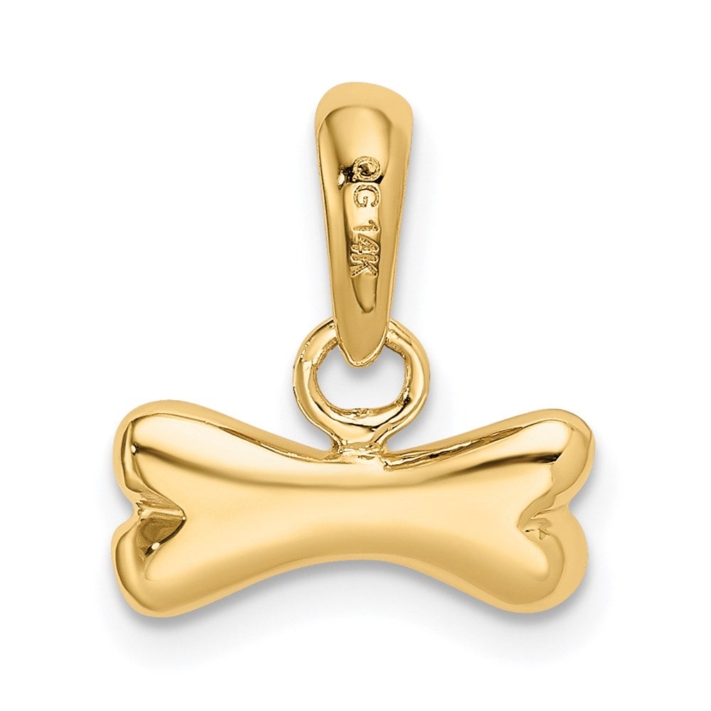 14k Gold Dog Bone Pendant - Charlie & Co. Jewelry