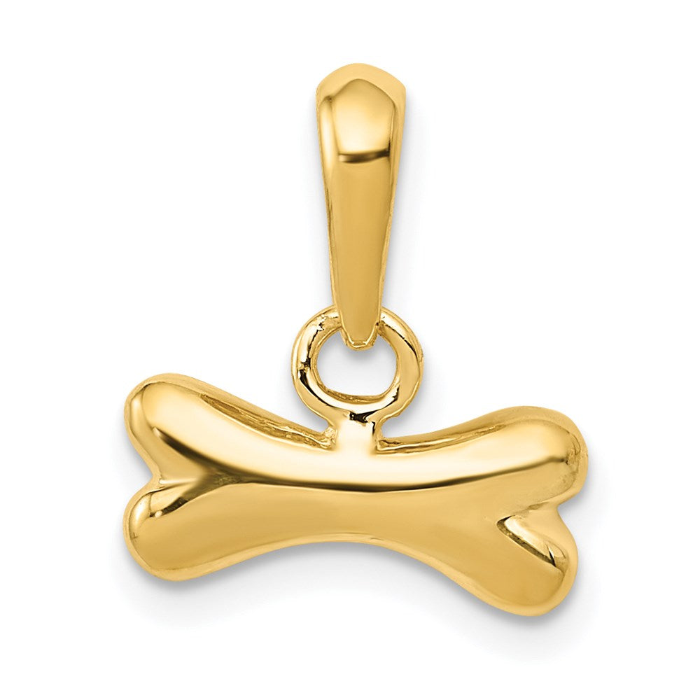14k Gold Dog Bone Pendant - Charlie & Co. Jewelry