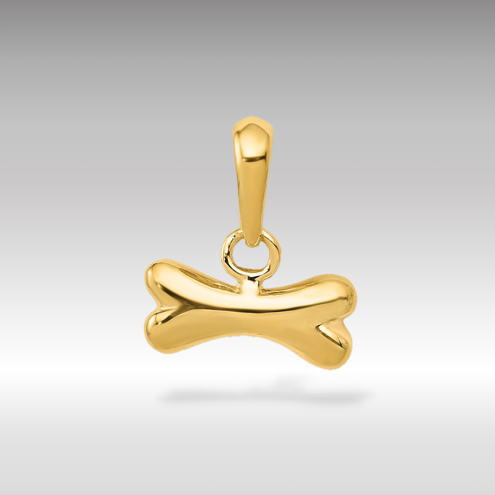 14k Gold Dog Bone Pendant - Charlie & Co. Jewelry