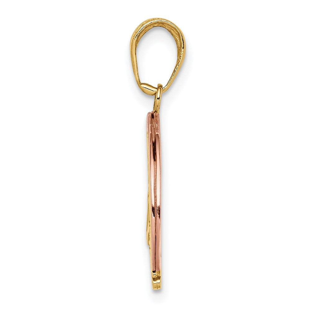 14K Gold "Follow Your Dreams" Rainbow Pendant Necklace - Charlie & Co. Jewelry