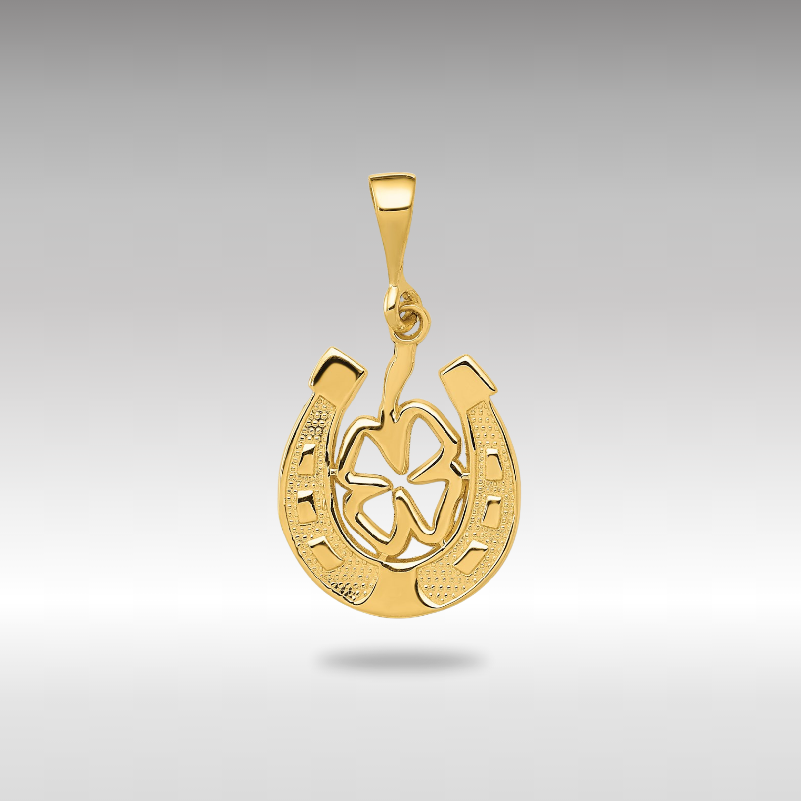 Gold Good Luck Clover Necklace Pendant - Charlie & Co. Jewelry