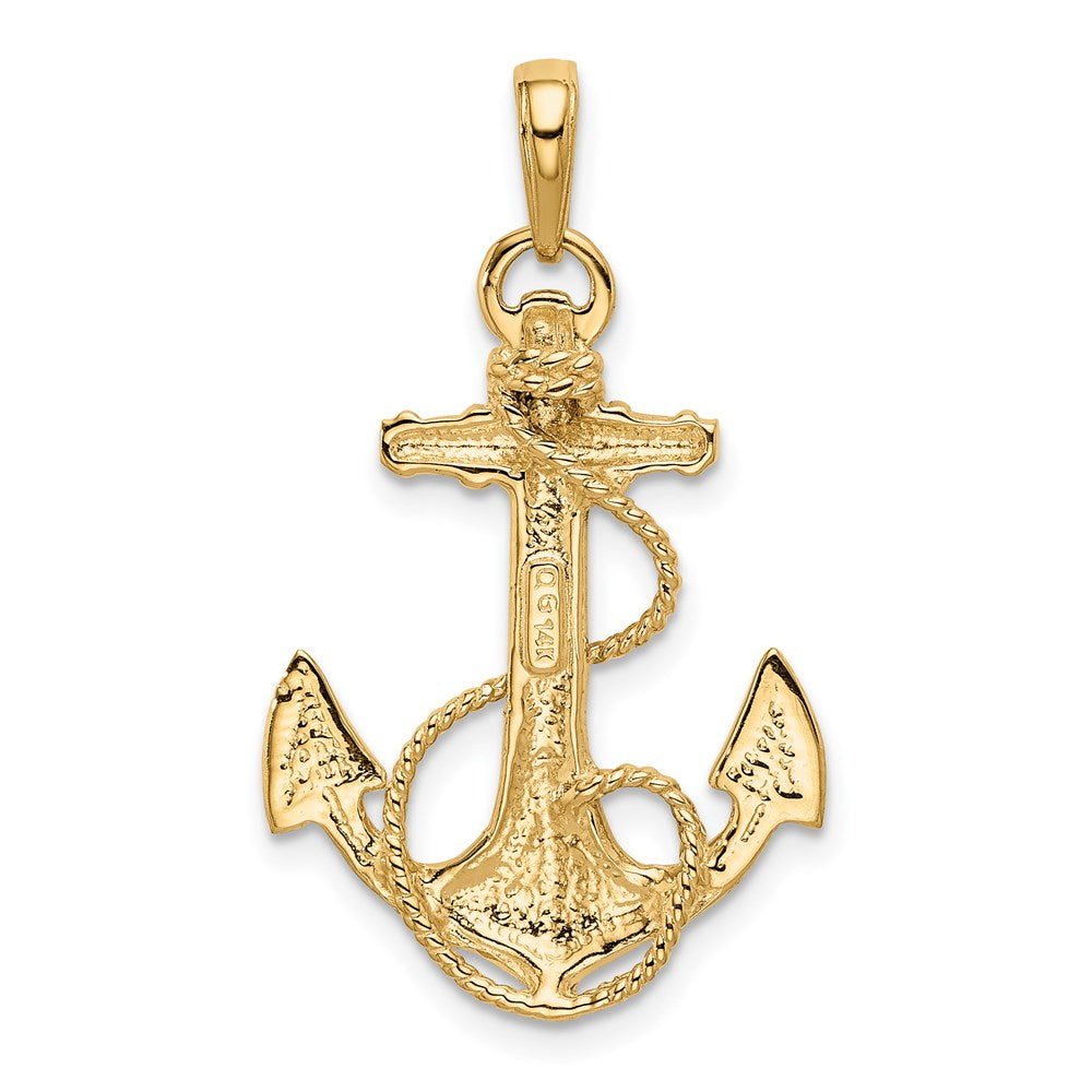 Charlie & Co Jewelry | 14k Anchor W/rope Pendant - Model K3082