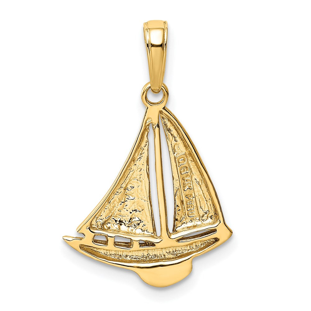 Charlie & Co Jewelry | 14k Sailboat Pendant - Model K3094
