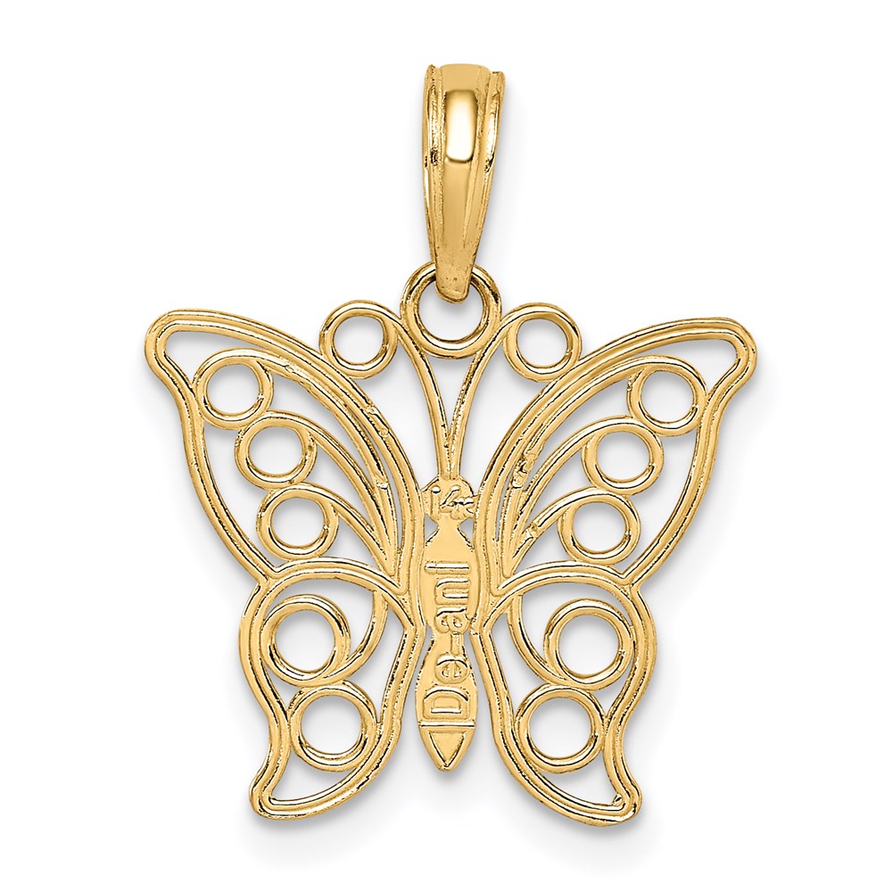 Charlie & Co Jewelry | 14k Cut-out Butterfly Large Pendant - Model K3243