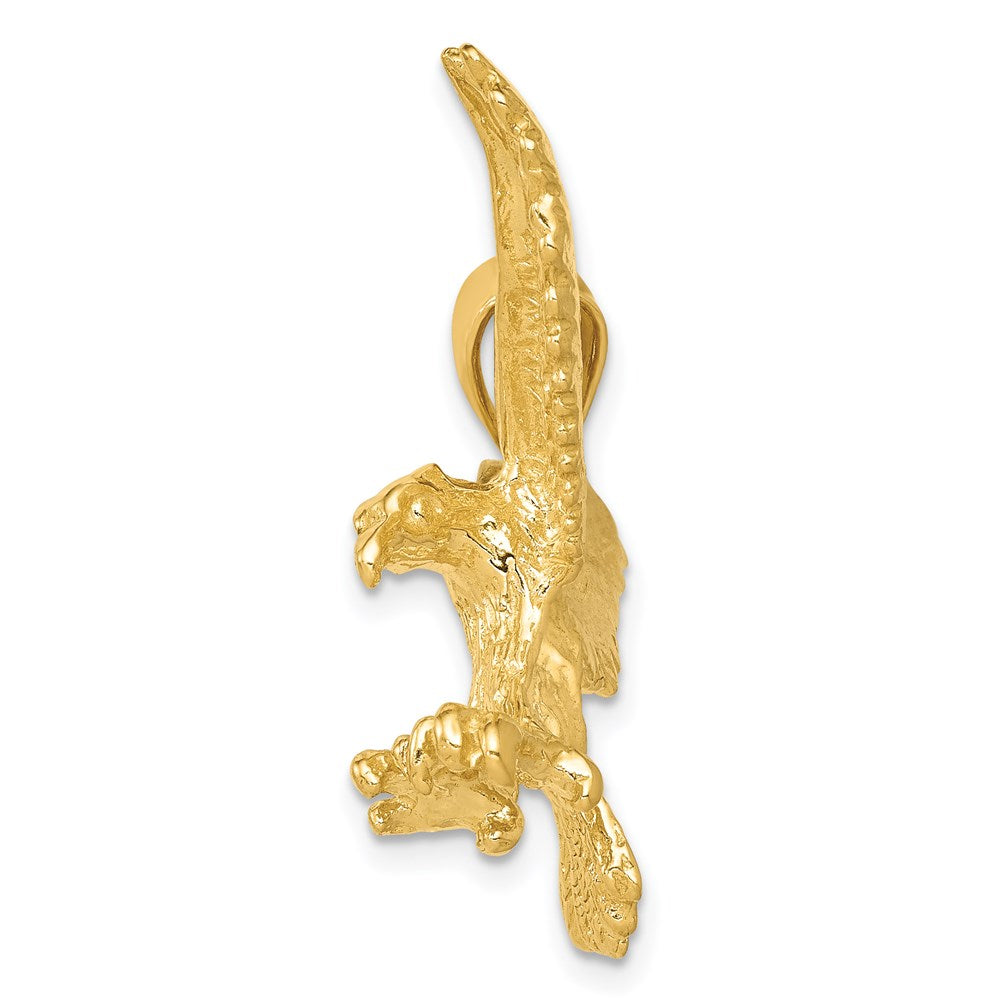 Gold Large Hunting Eagle Pendant Necklace Pendant Model-K3282 - Charlie & Co. Jewelry