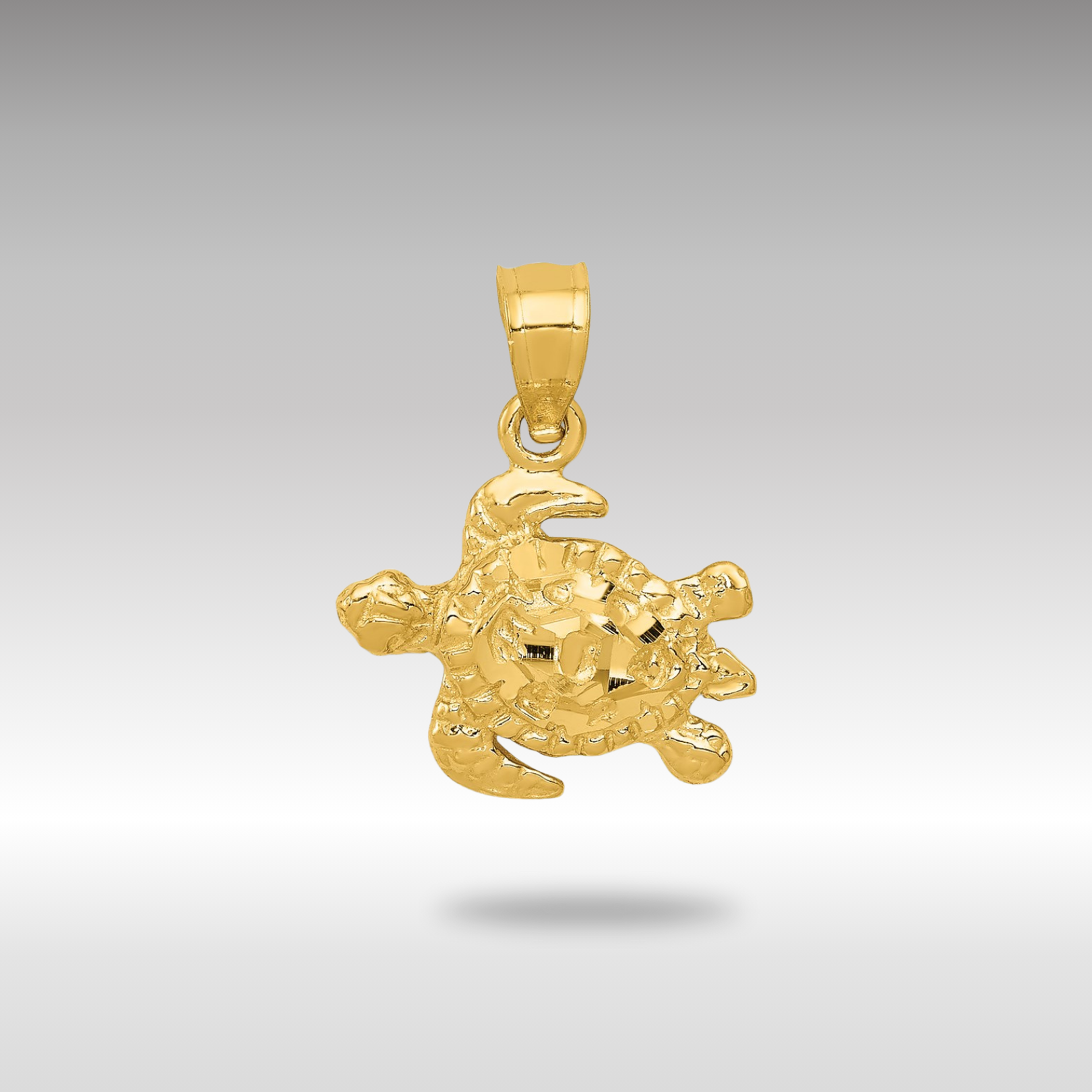 Gold Small Turtle Charm - Charlie & Co. Jewelry
