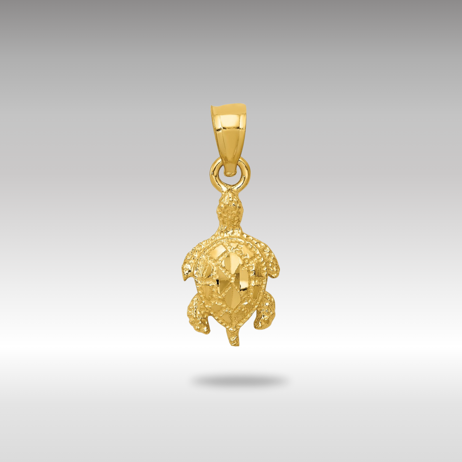 Gold Textured Tortoise Shell Pendant - Charlie & Co. Jewelry