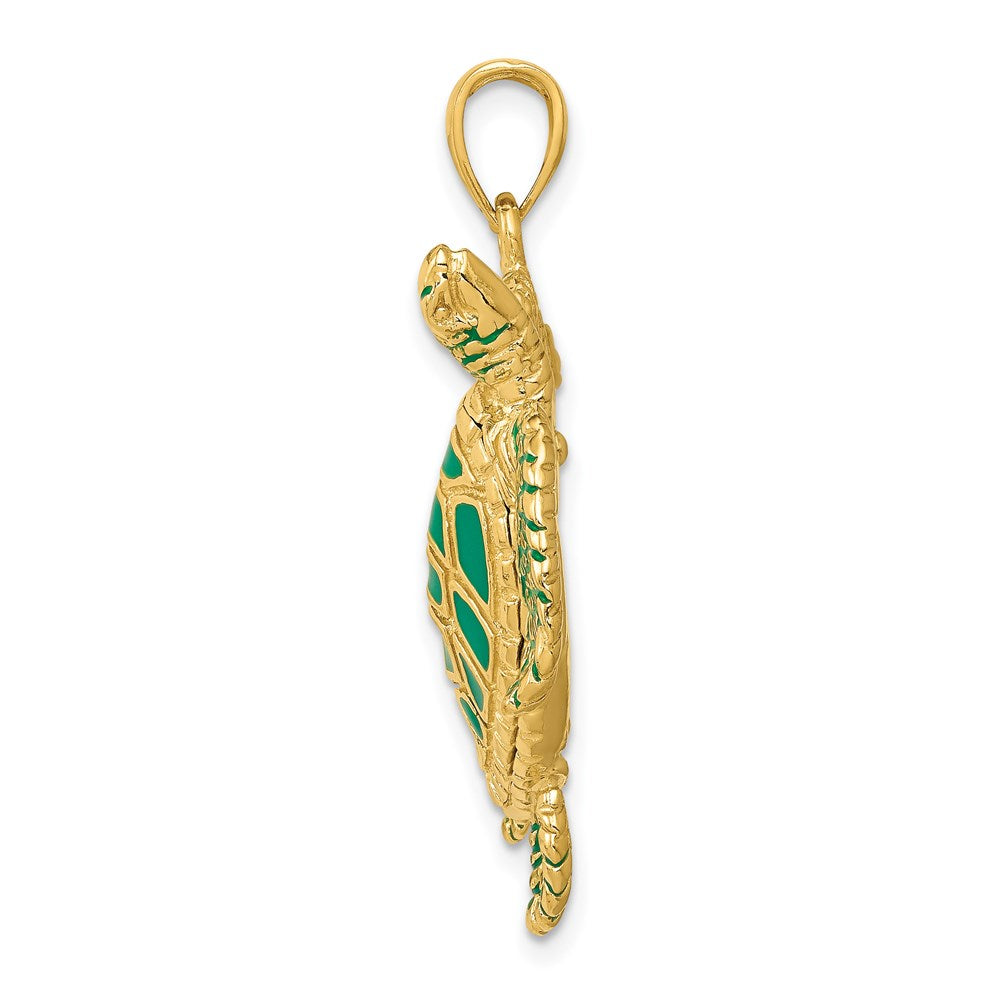 Charlie & Co Jewelry | 14k 3-d Enameled Sea Turtle Pendant - Model K3305