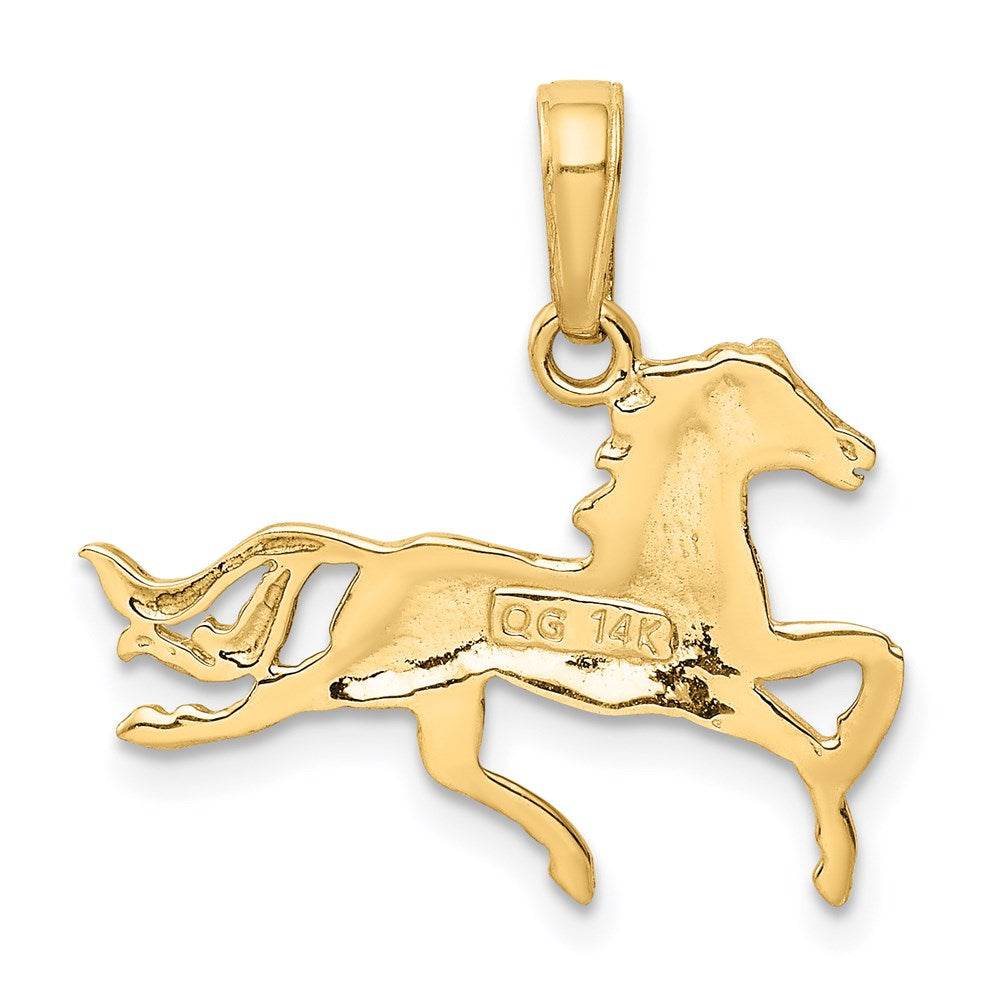 Gold Elegant Horse Pendant - Charlie & Co. Jewelry