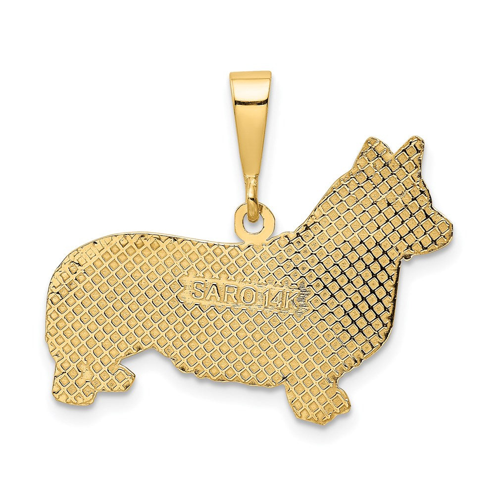 14k Gold Welsh Corgi Necklace Pendant - Charlie & Co. Jewelry