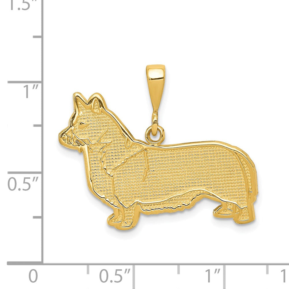 14k Gold Welsh Corgi Necklace Pendant - Charlie & Co. Jewelry