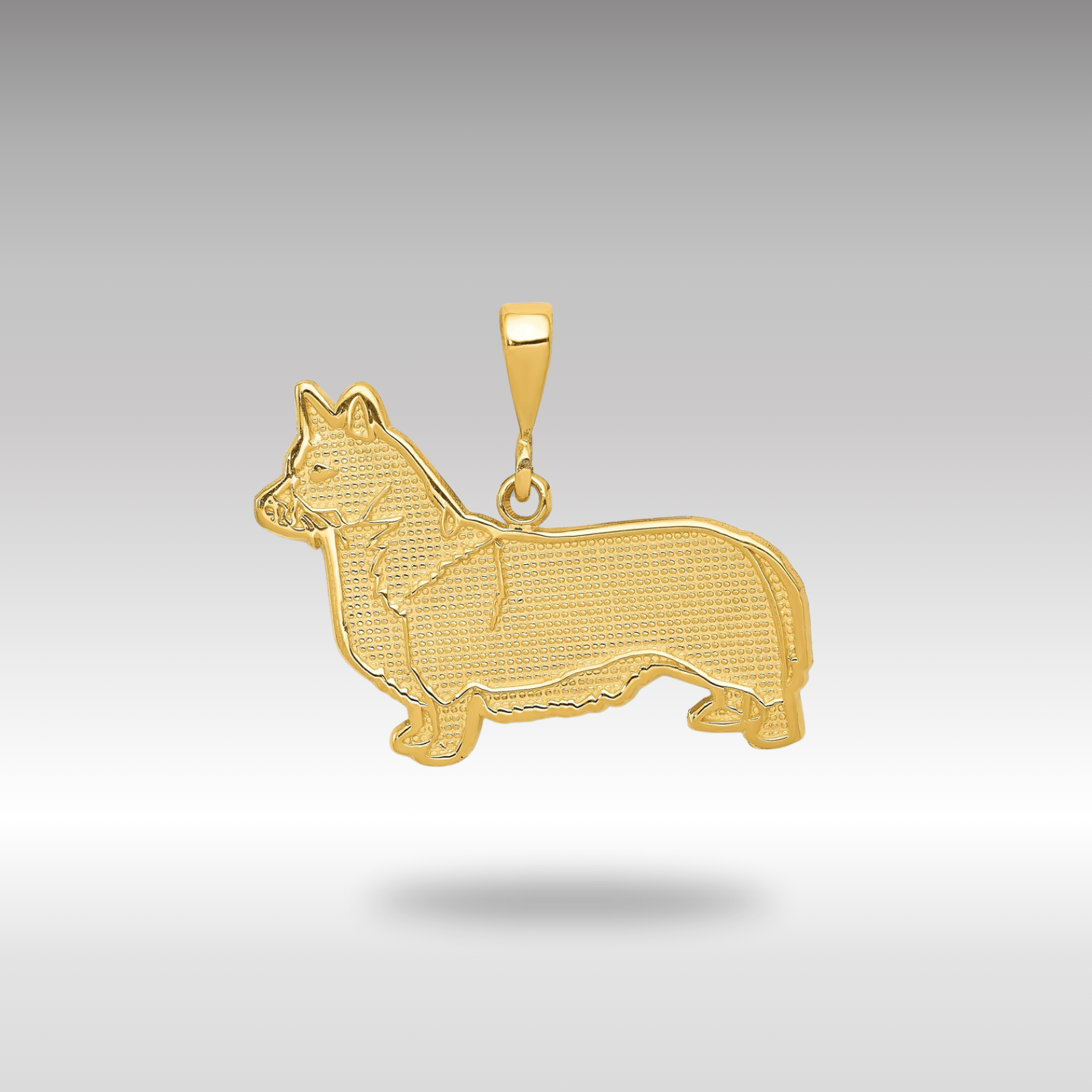 Gold Welsh Corgi Necklace Pendant - Charlie & Co. Jewelry