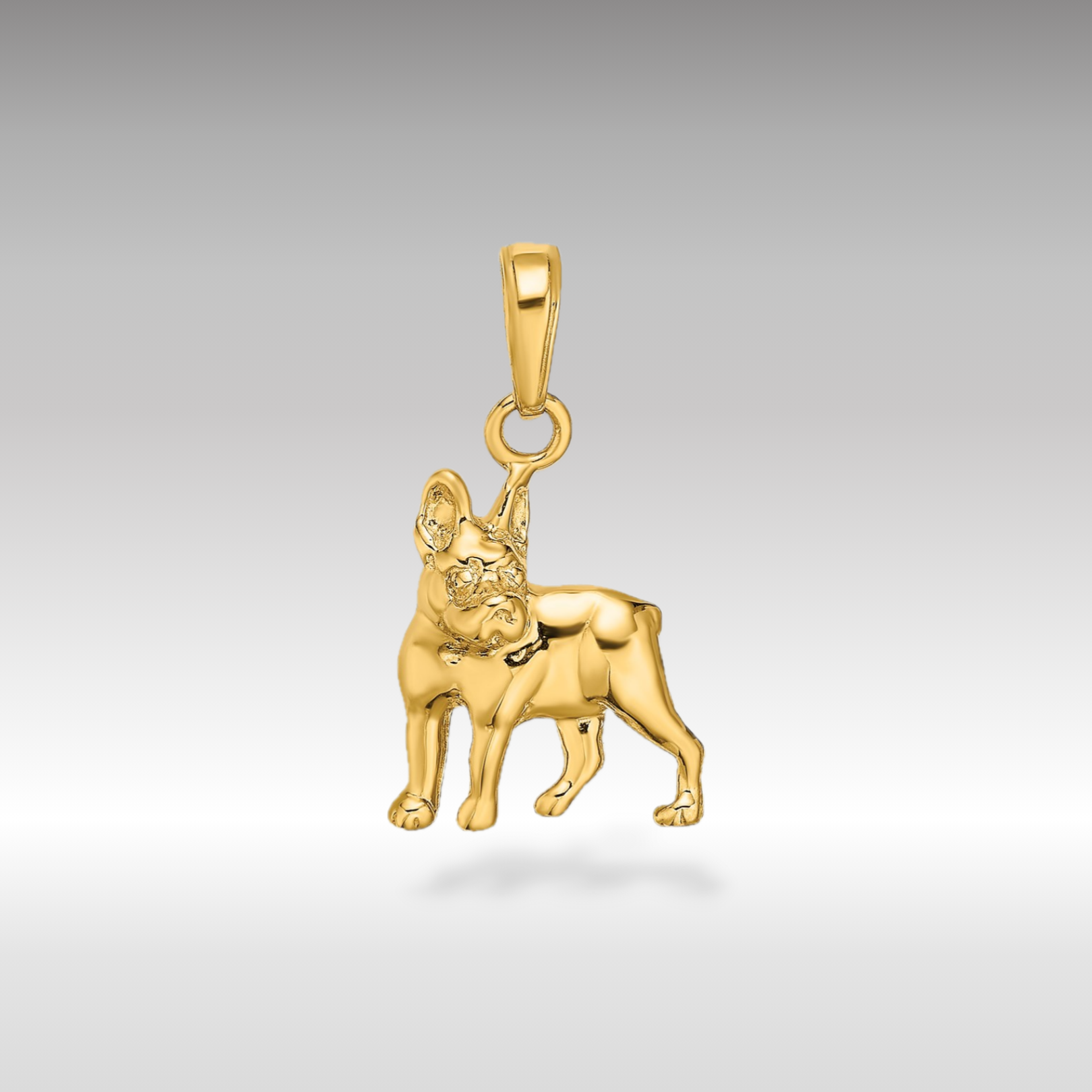 14k Gold Boston Terrier Dog Pendant - Charlie & Co. Jewelry
