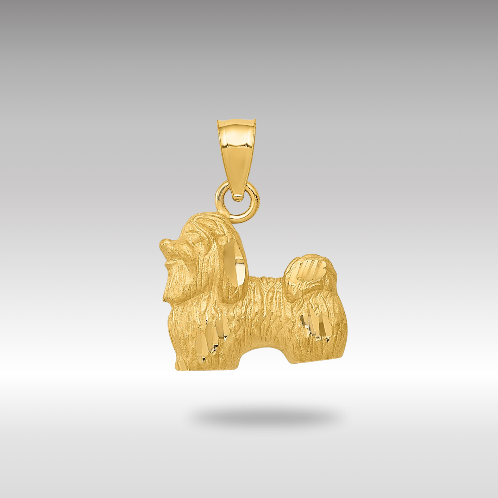Gold Shih Tzu Necklace Pendant - Charlie & Co. Jewelry
