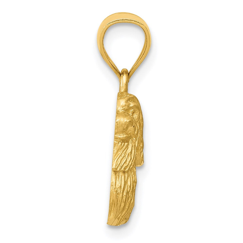 14K Gold Diamond-Cut Shih Tzu Necklace Pendant - Charlie & Co. Jewelry