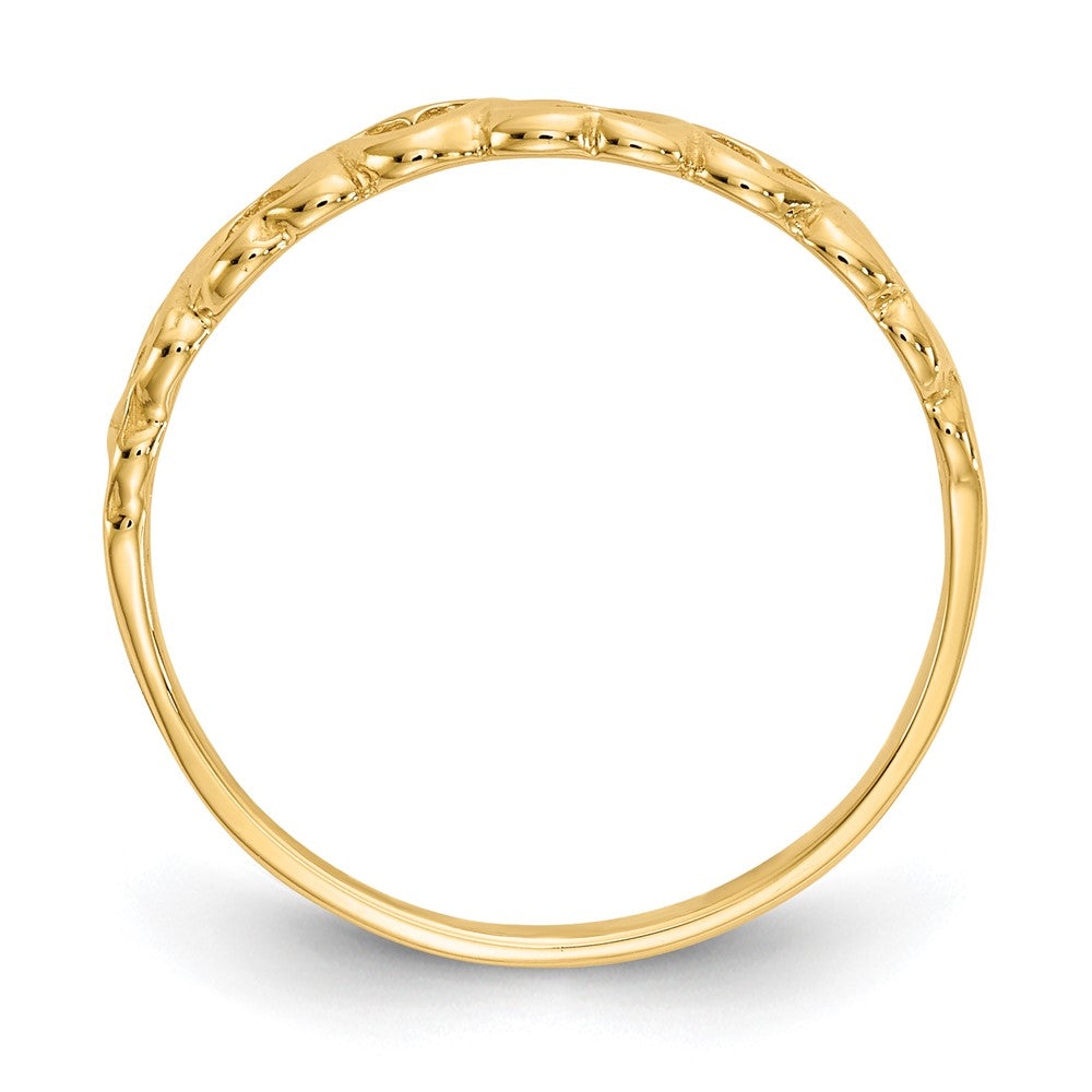 Gold Band Hearts Ring Model-K3900 - Charlie & Co. Jewelry