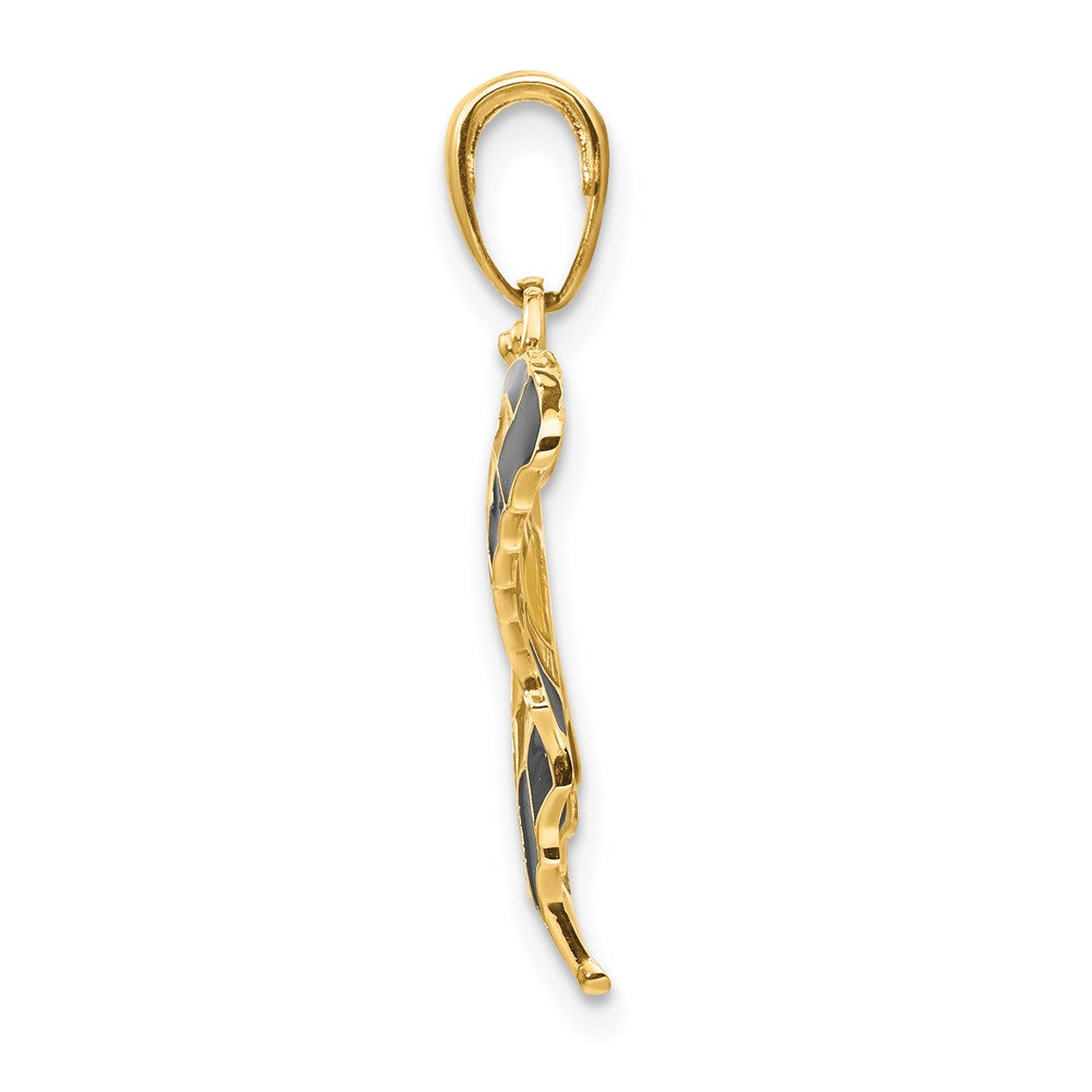 Charlie & Co Jewelry | 14k Yellow Enameled Butterfly Pendant - Model K4233