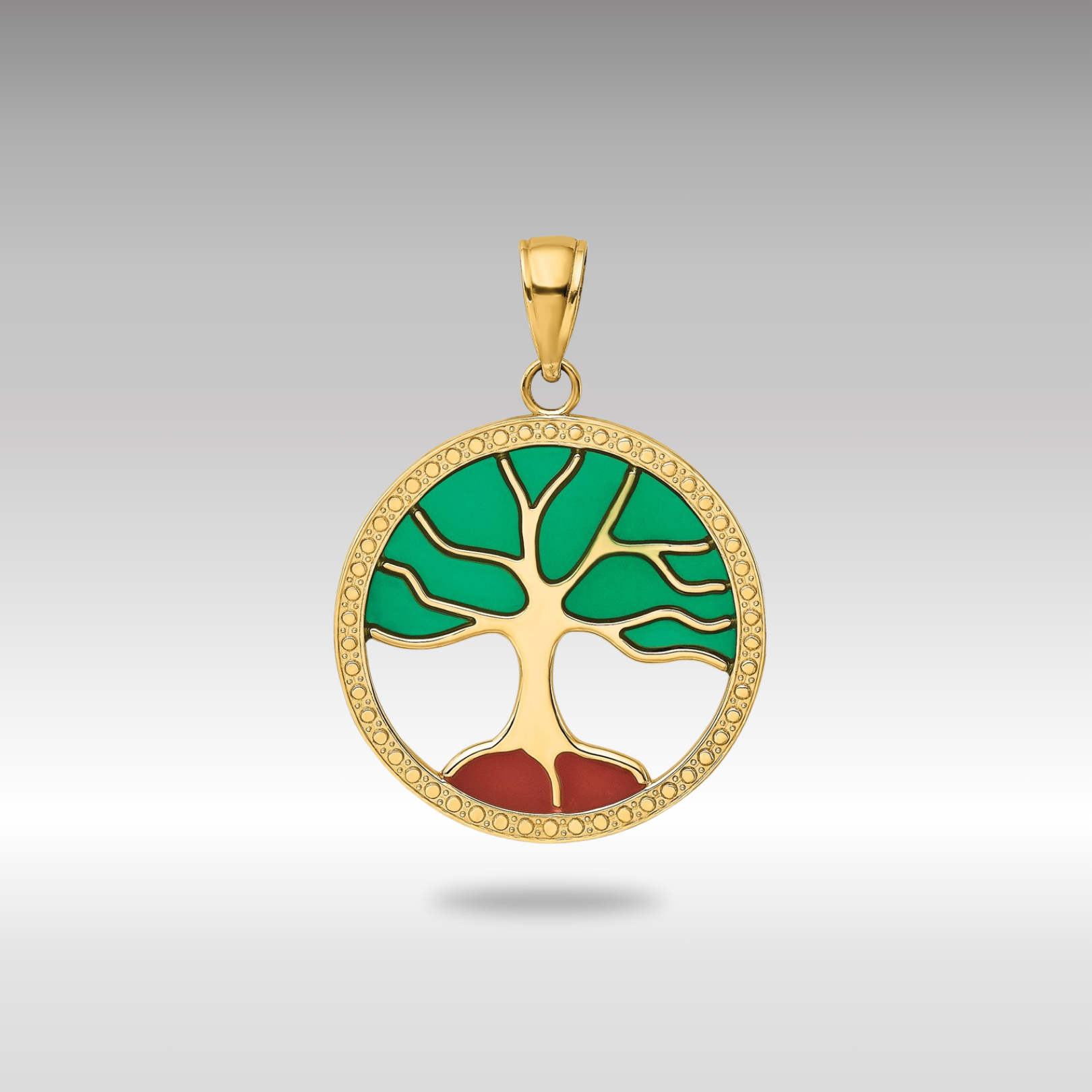 Gold Enameled Tree of Life Pendant Necklace - Charlie & Co. Jewelry
