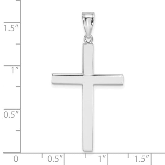 14K White Gold Latin Cross Pendant - Model K4317W - Charlie & Co. Jewelry