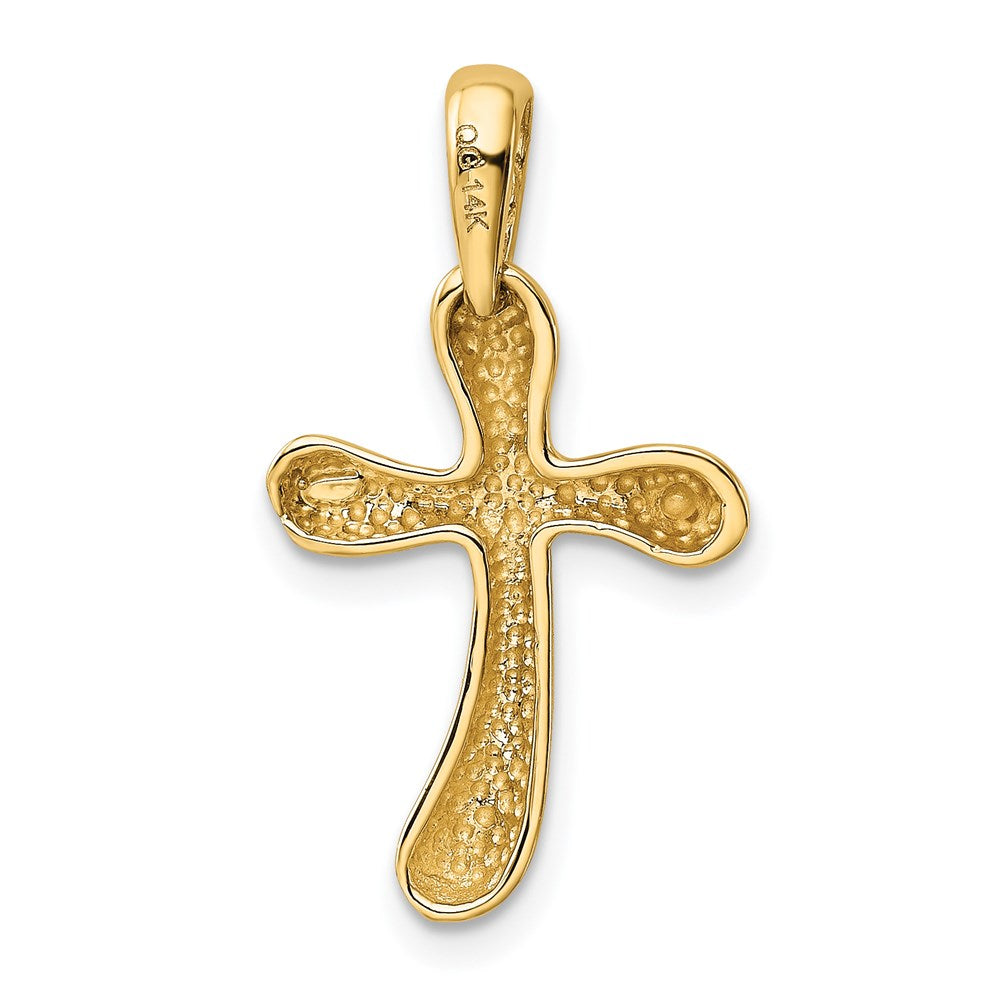 Charlie & Co Jewelry | 14k Polished Freeform Cross Pendant - Model K441
