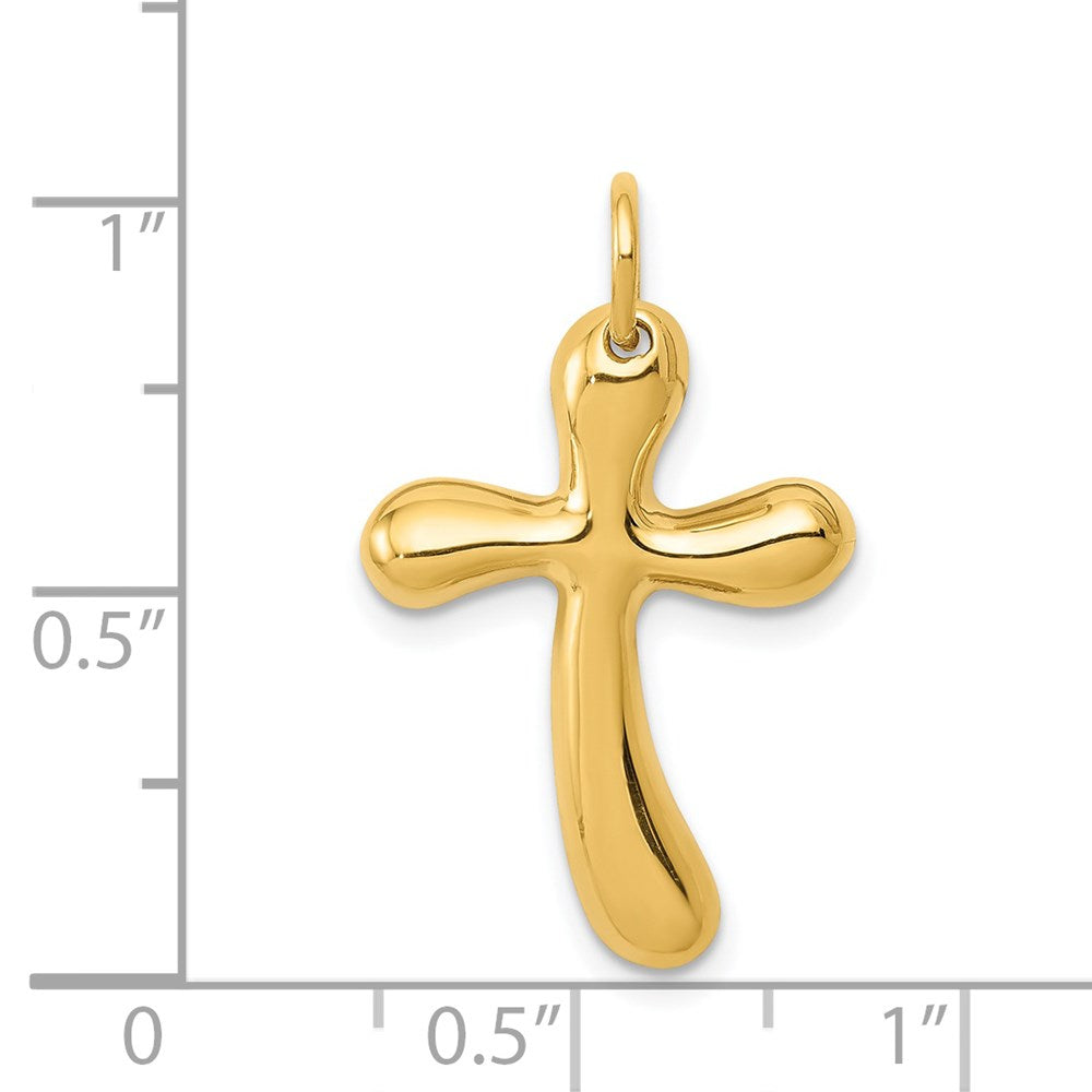 Charlie & Co Jewelry | 14k Polished Freeform Cross Pendant - Model K441