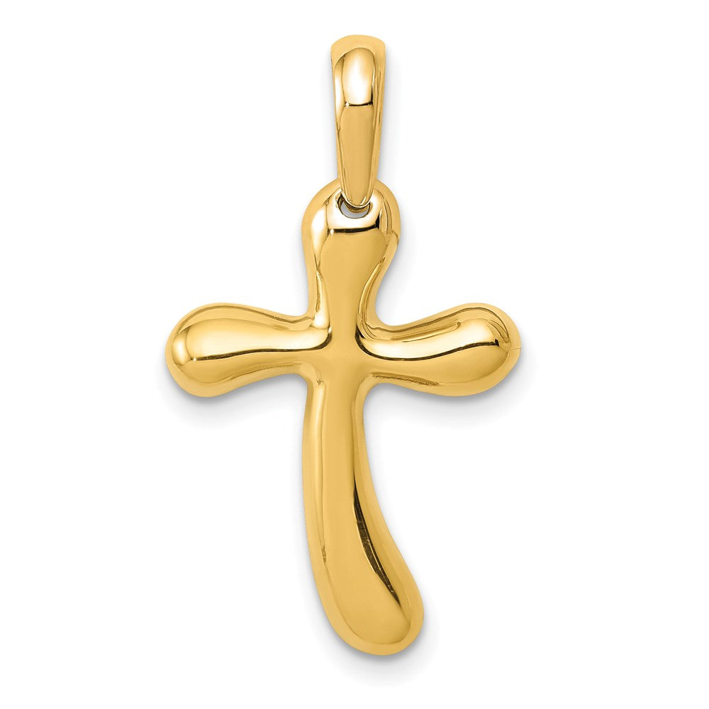 Charlie & Co Jewelry | 14k Polished Freeform Cross Pendant - Model K441
